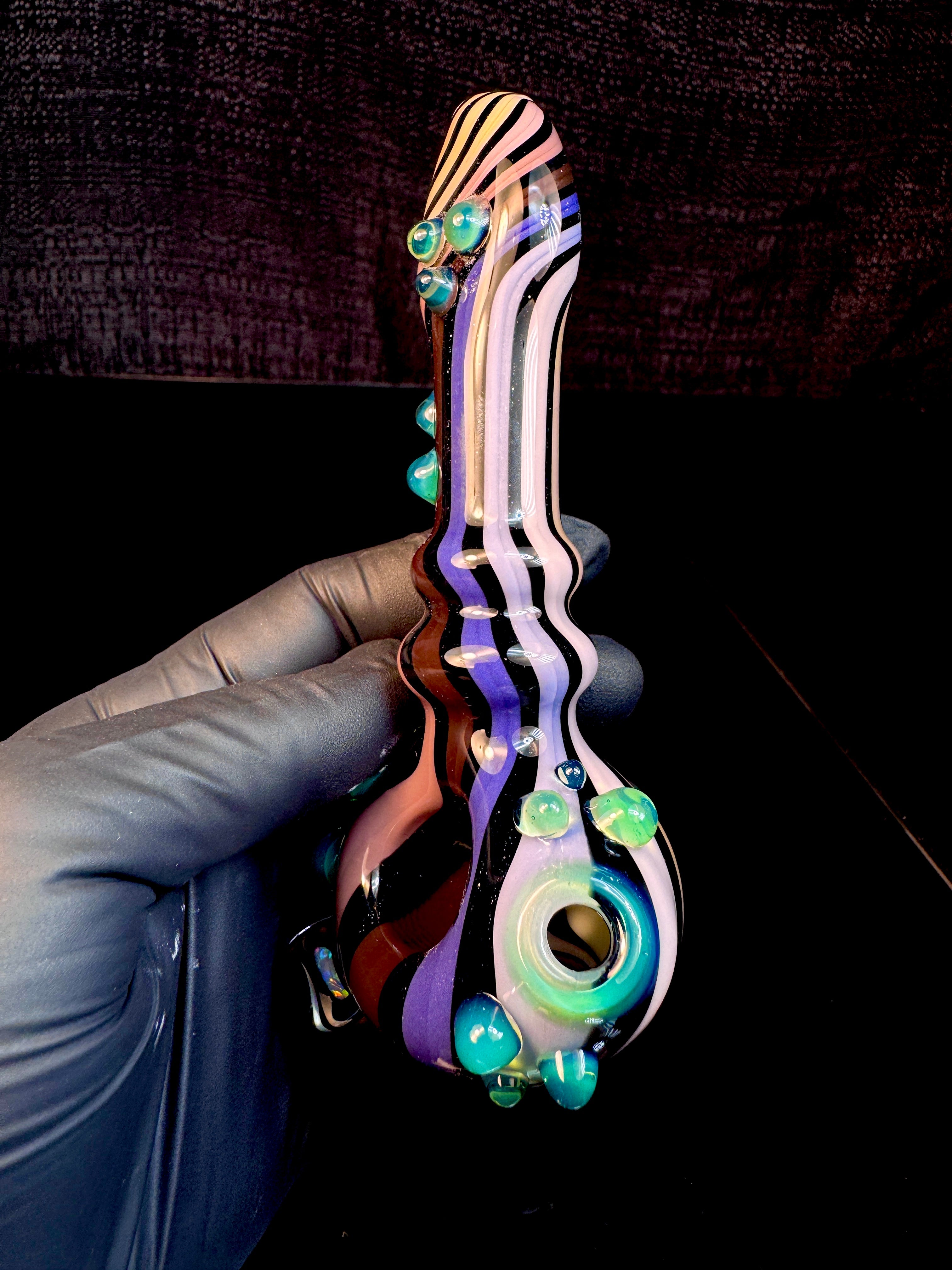Twisted opal spoon