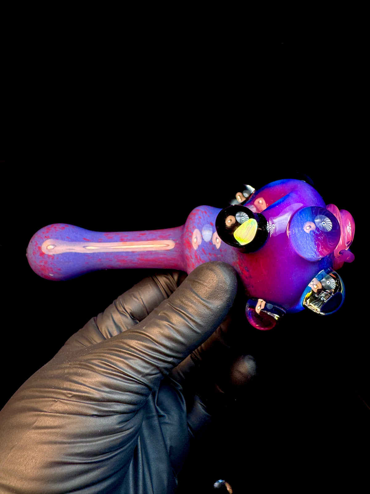 Midnight magenta opal eyeball monster