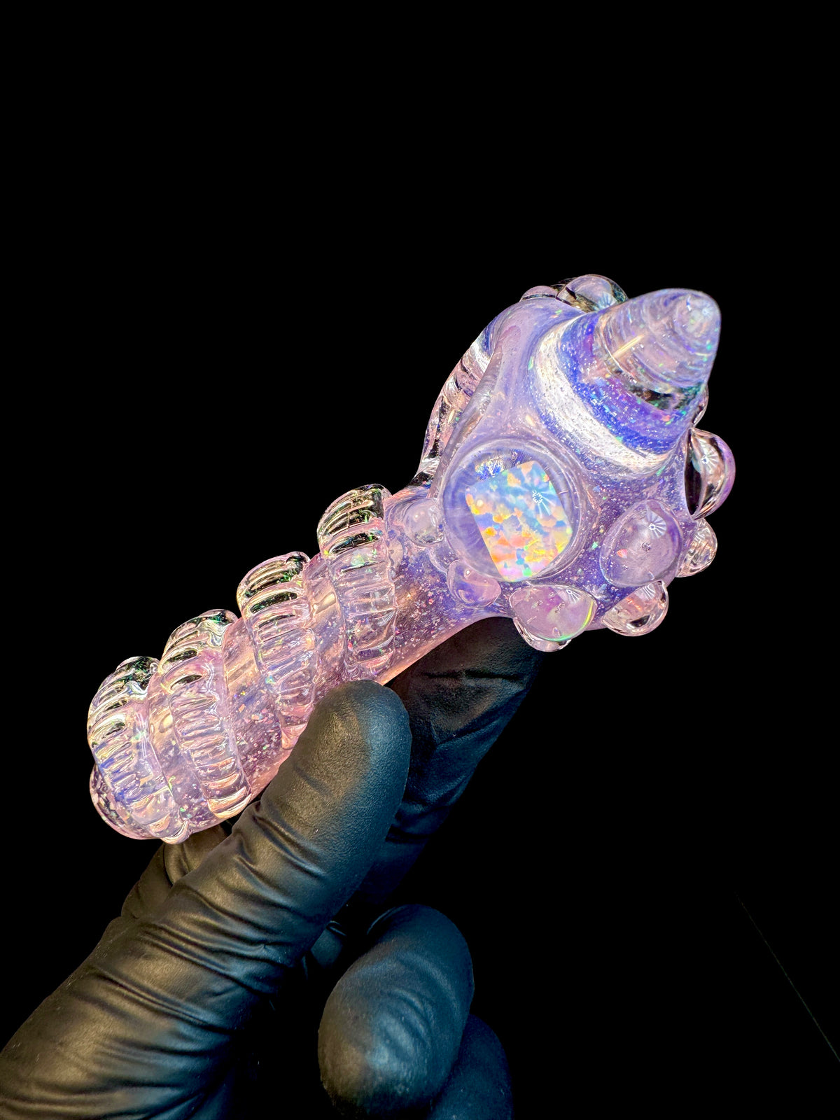 Cat ears dichroic cropal opal pipe