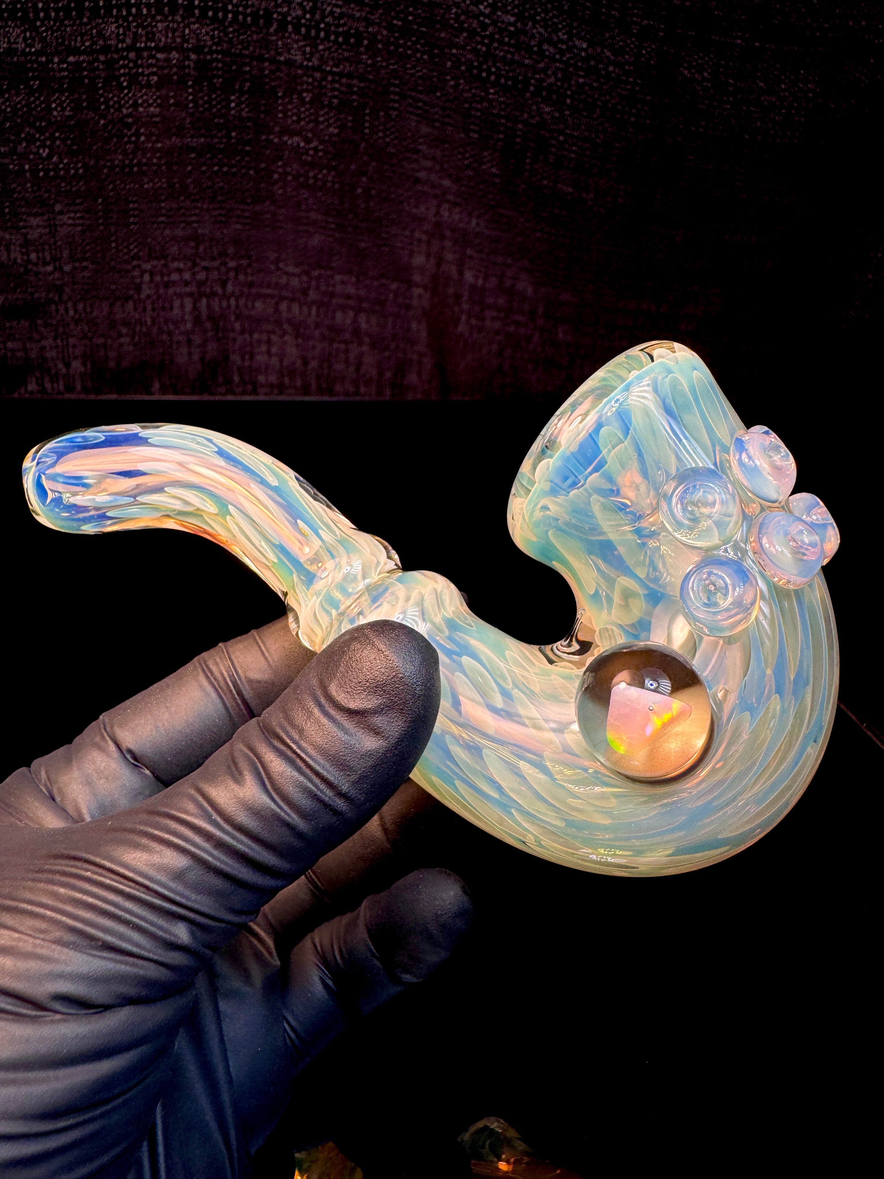 Silver fume x secret white opal lock