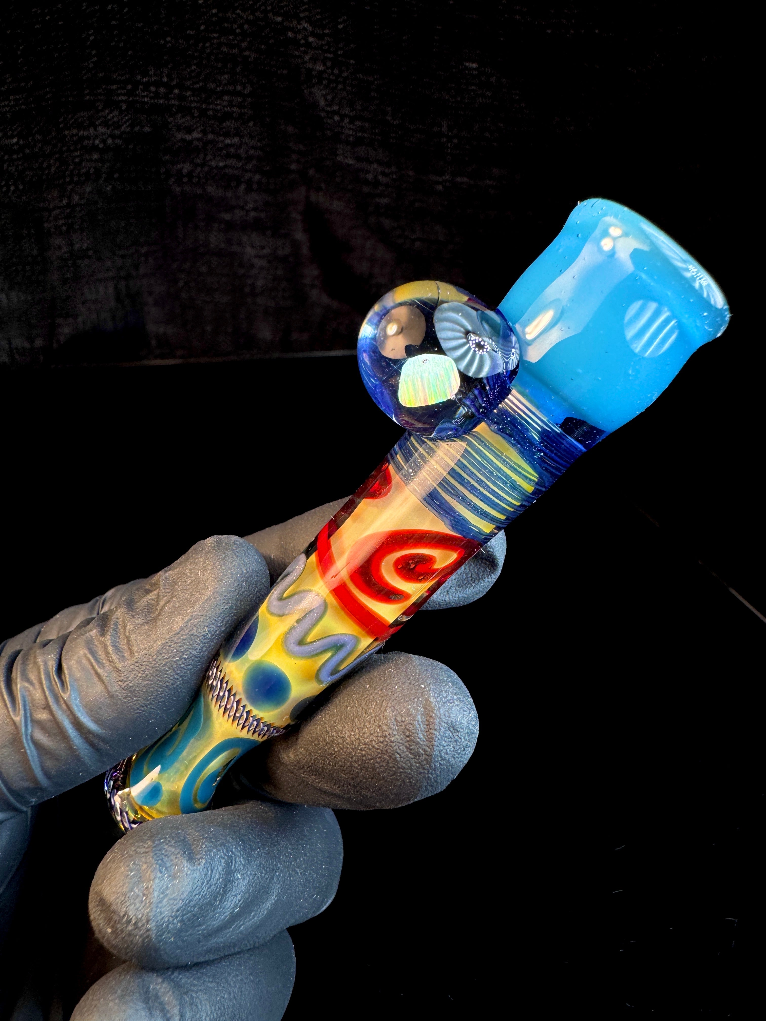 Color top Gold fumed inside out opal bat