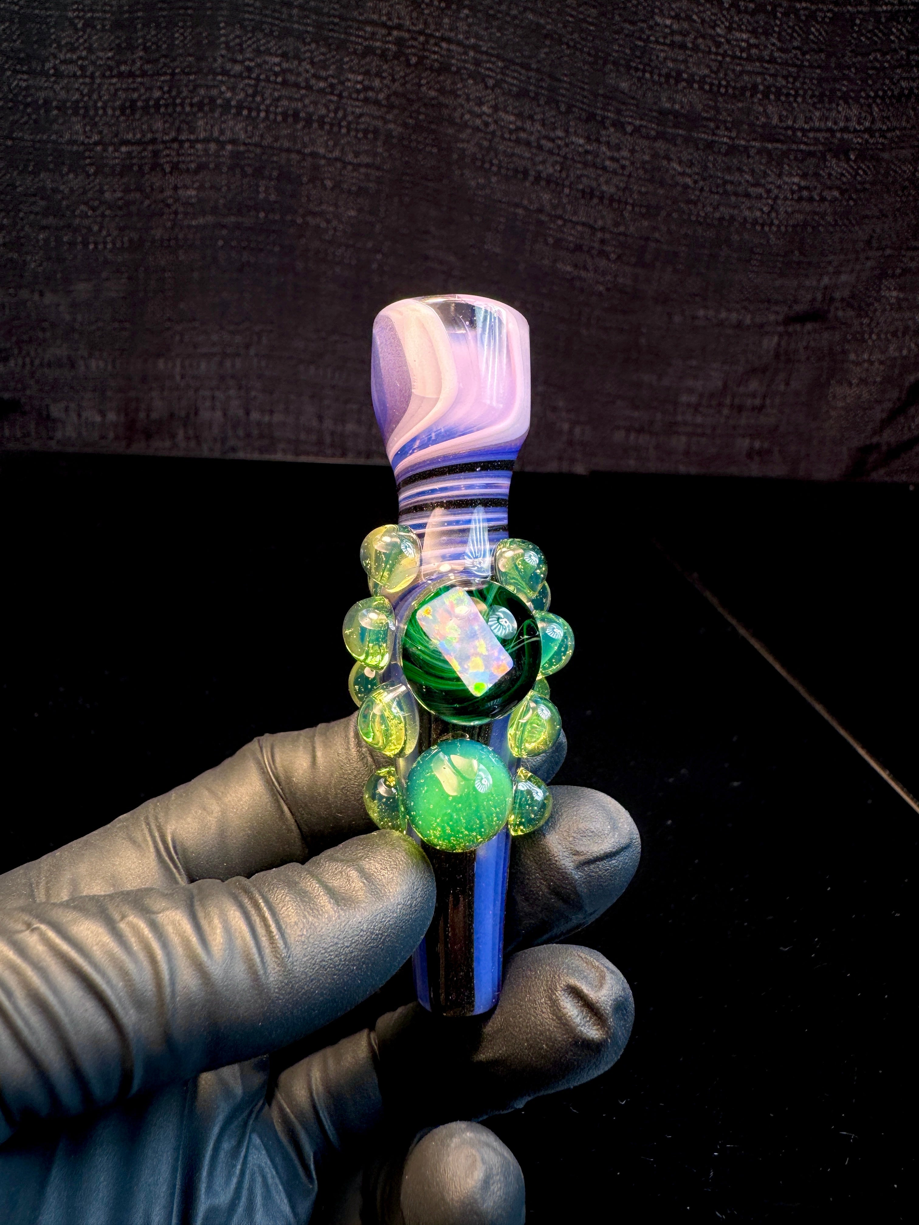 Grape fade x slyme white opal chillum