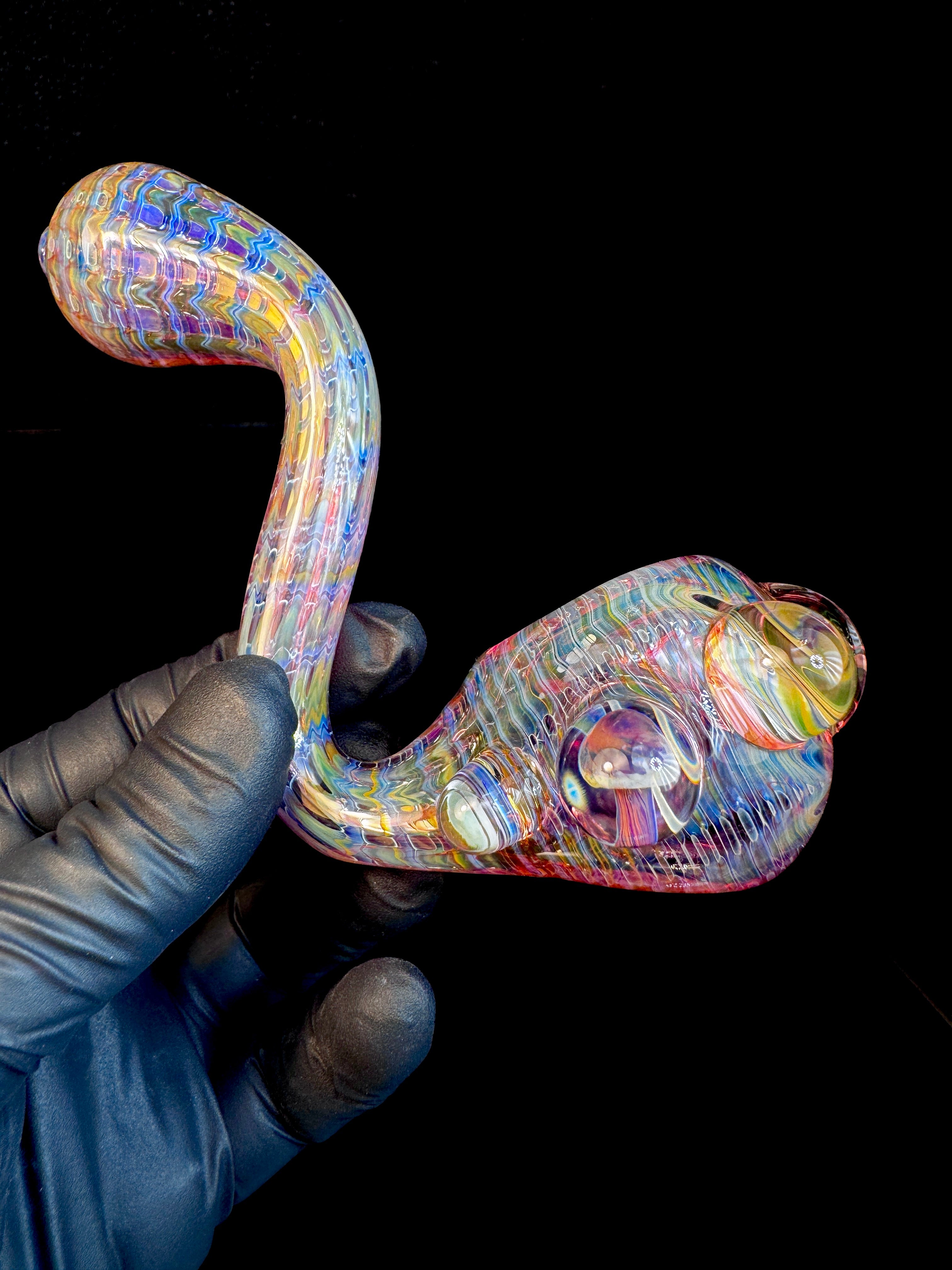 Electric pink dark web mushroom bendy