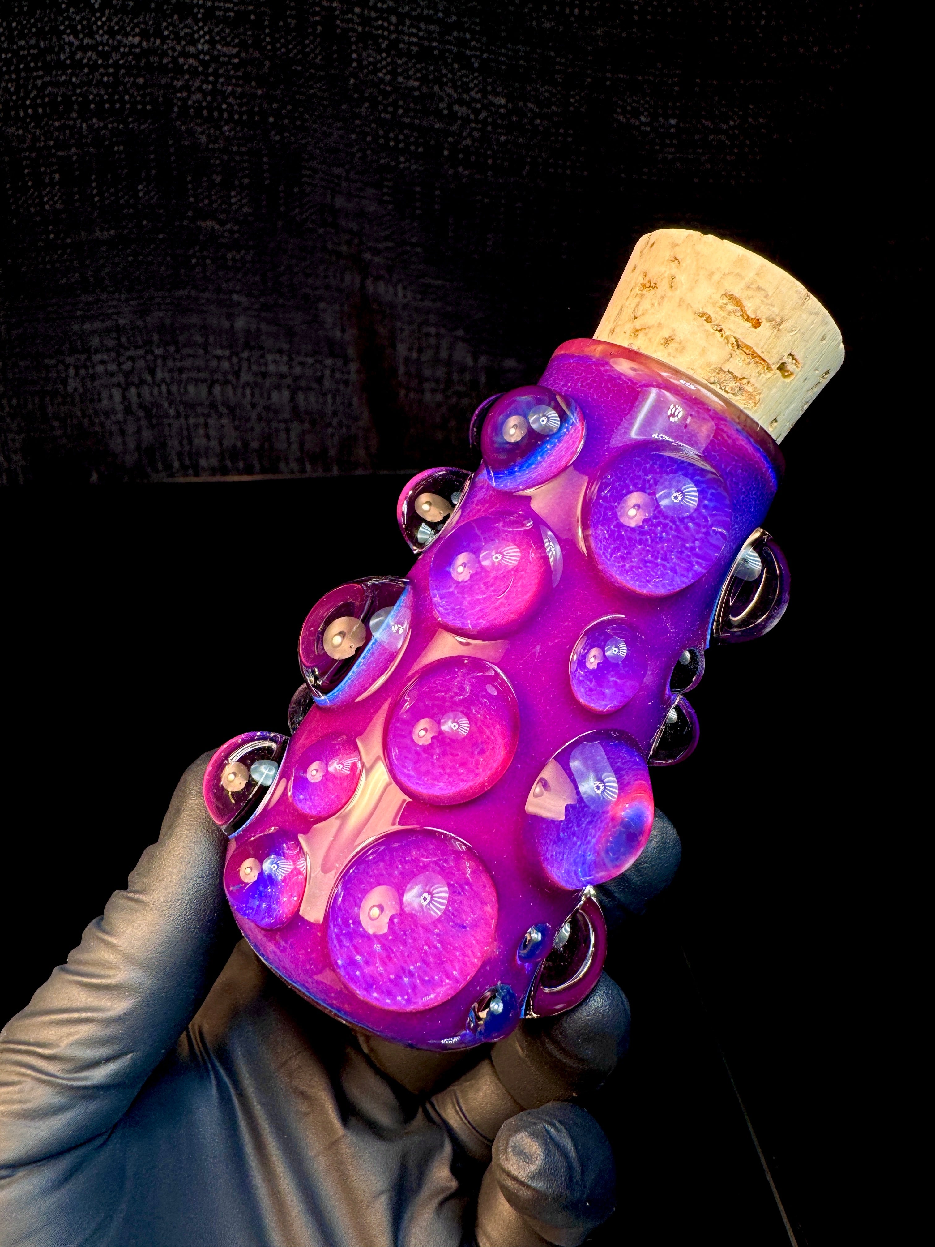 XL Midnight Magenta flat bottom nug Jar