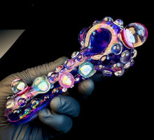 Load image into Gallery viewer, Cheetah dichroic rainbow opal pipe
