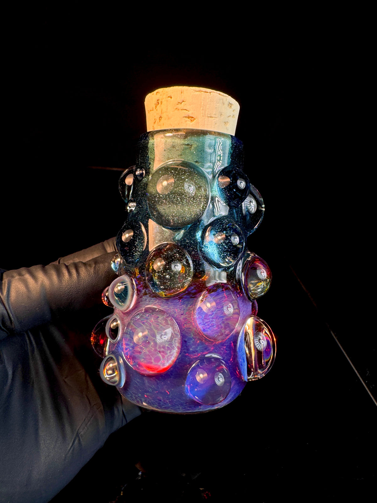 XL Blue stardust x Ap two tone flat bottom nug Jar