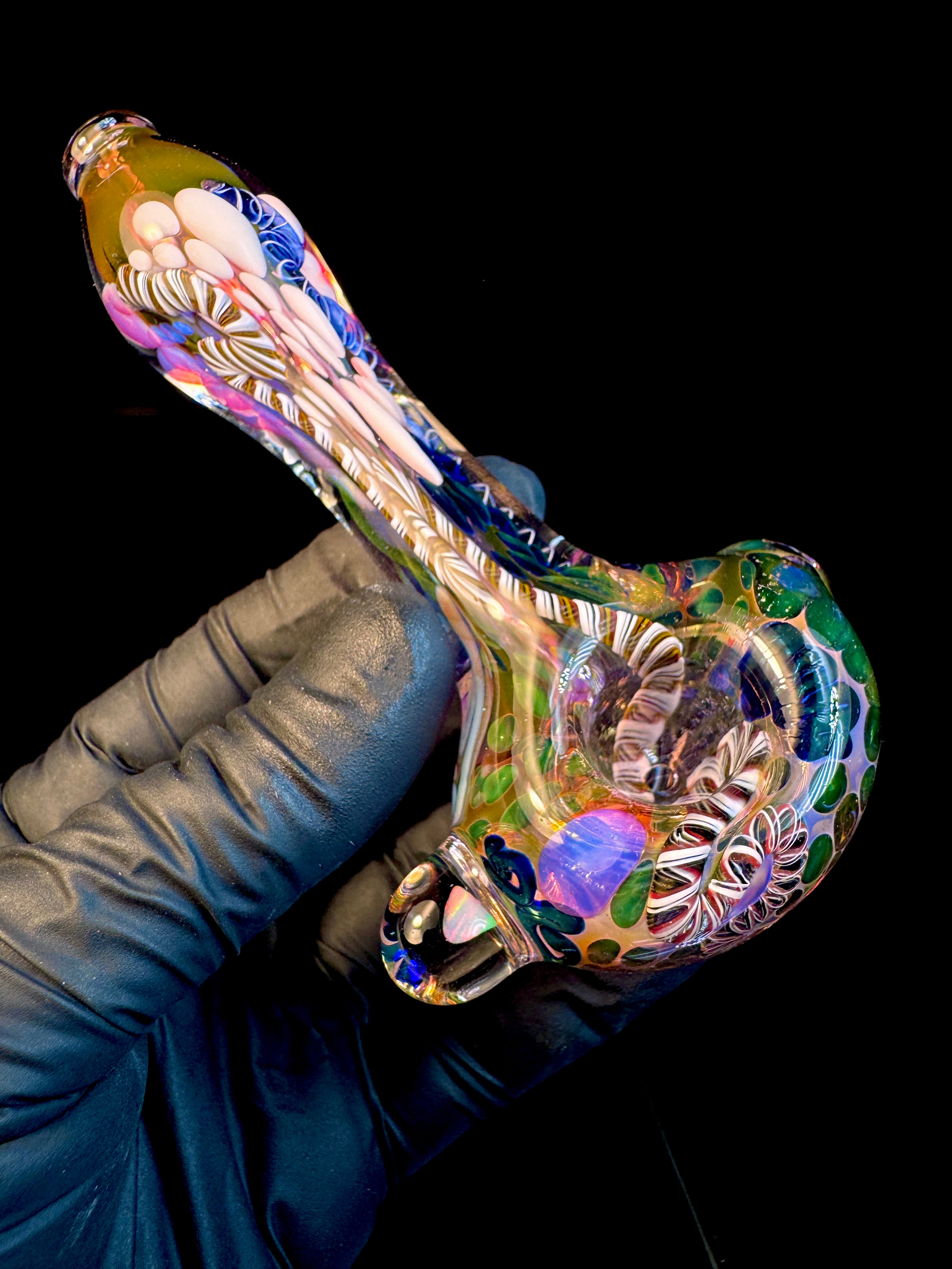 Gold Cane fumed opal spoon