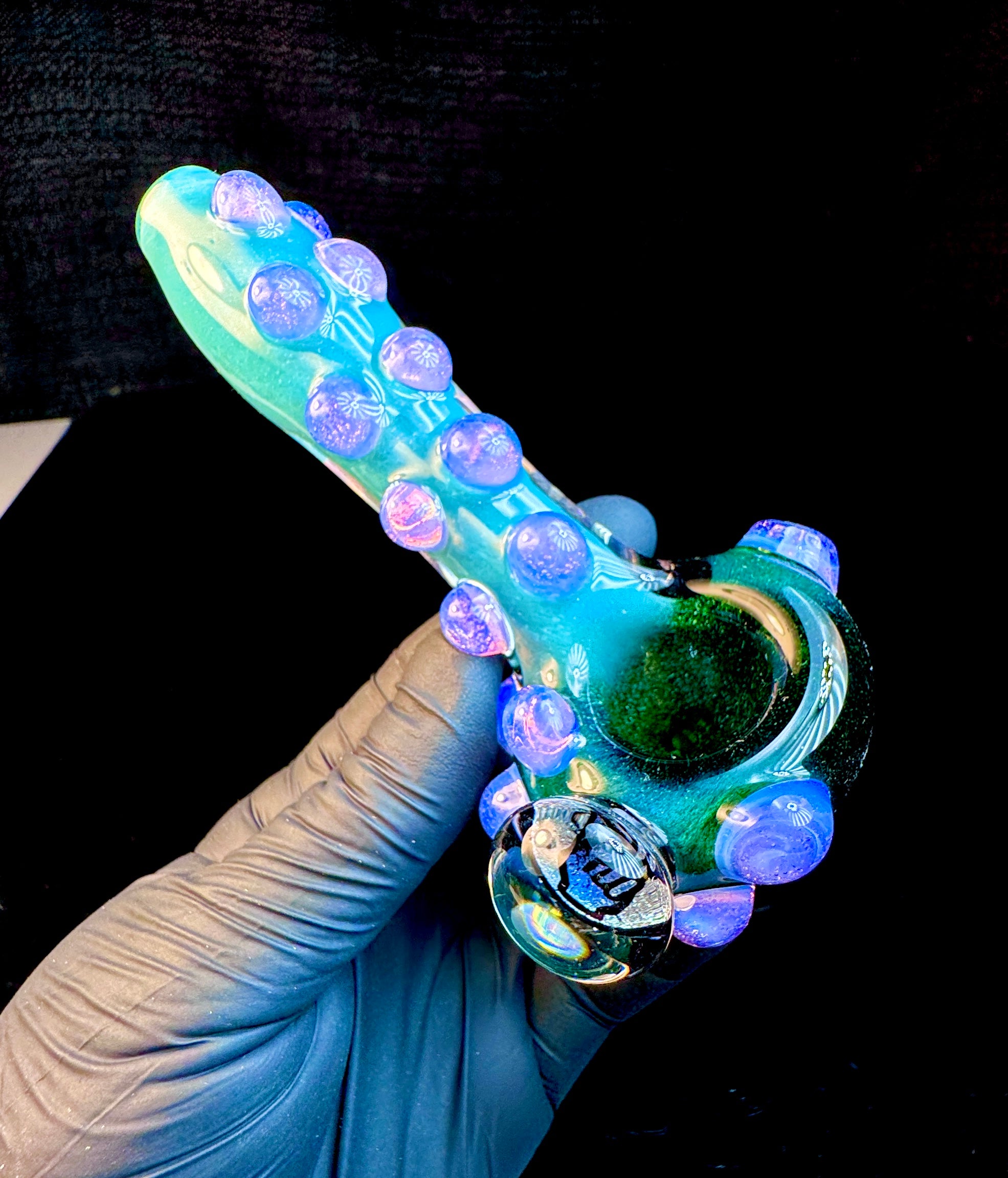 Dichroic peace sign pipe