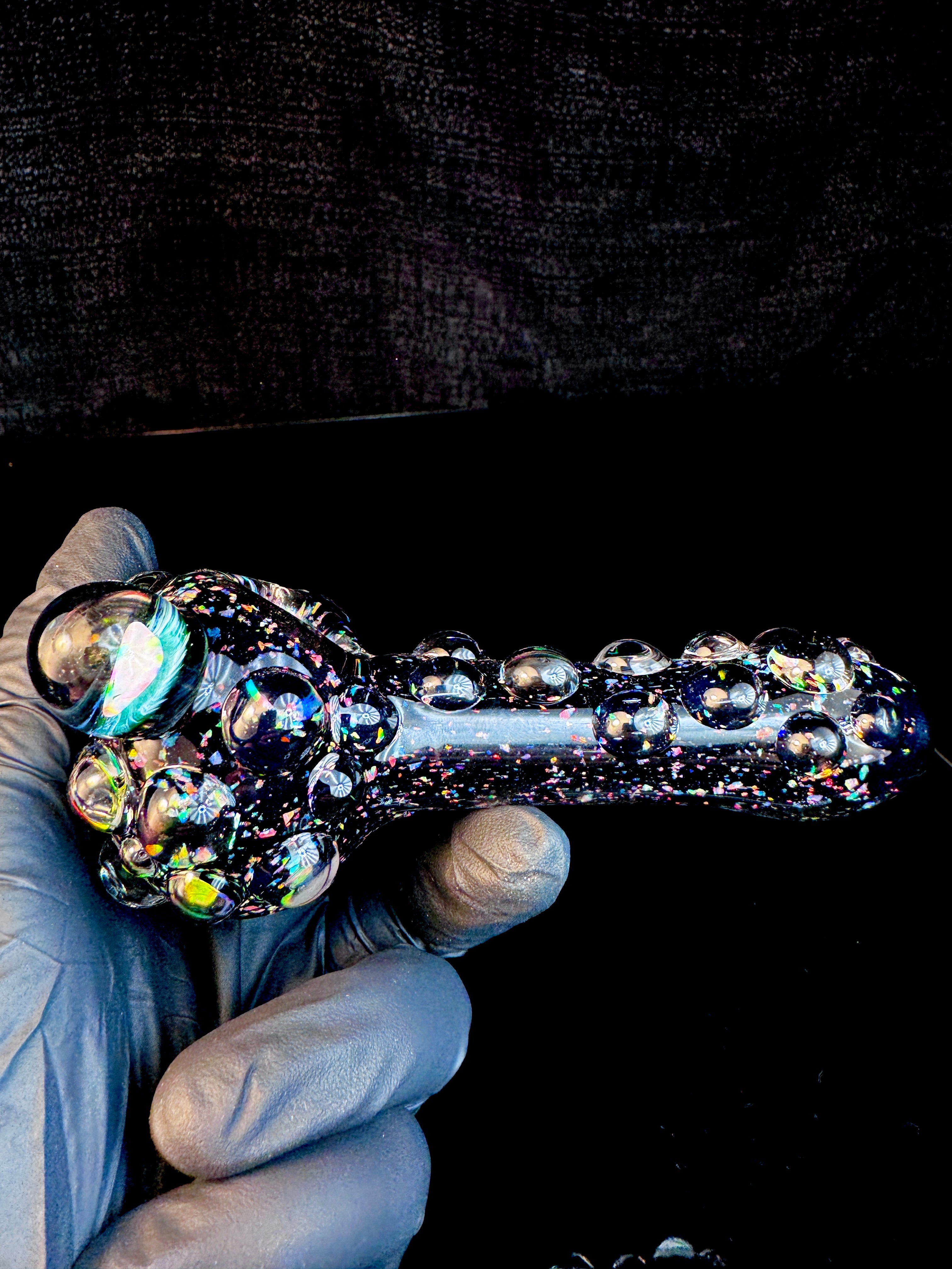 Lefty crushed opal spoon