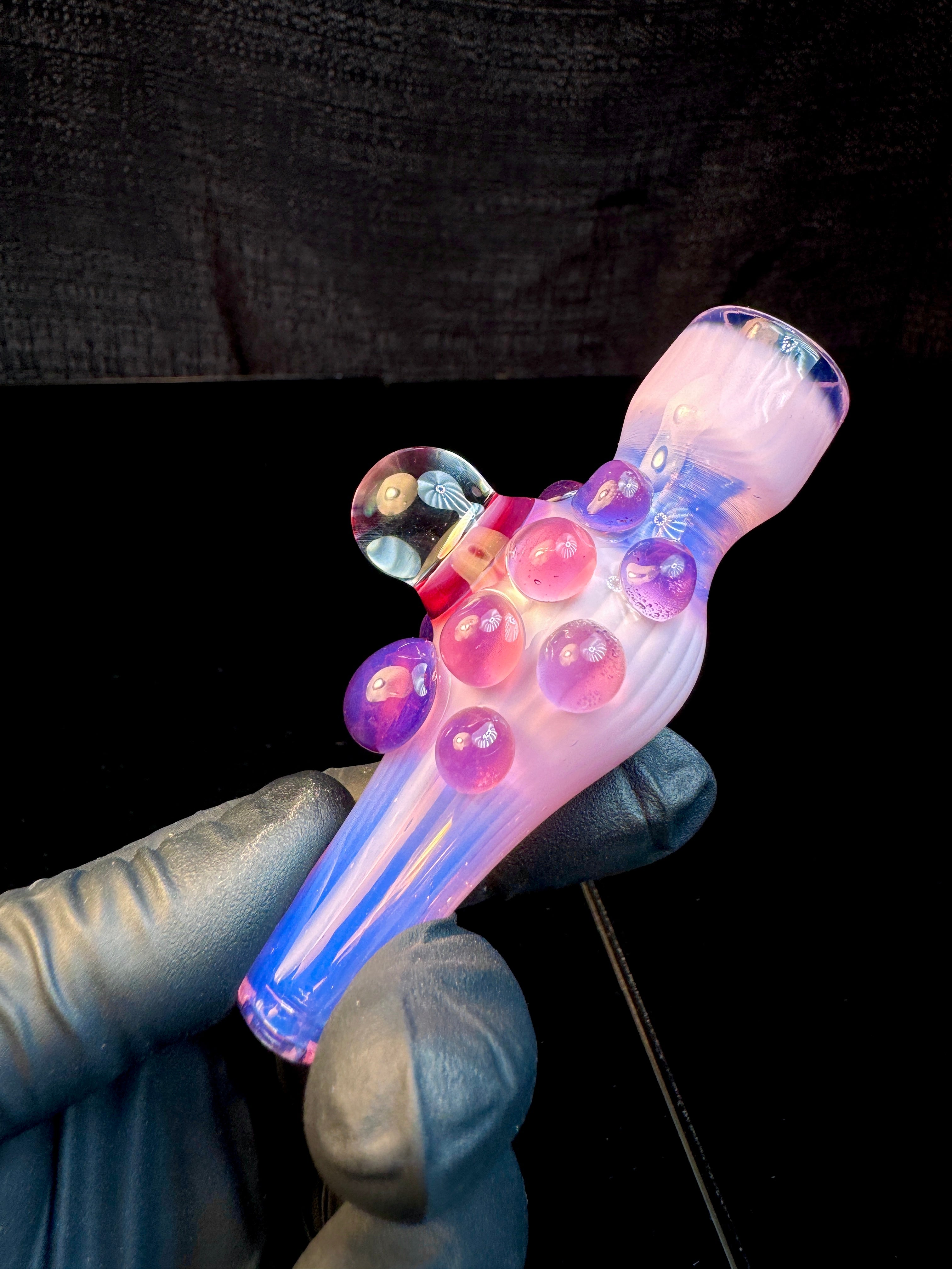 Rose quartz x stargazer opal chillum l