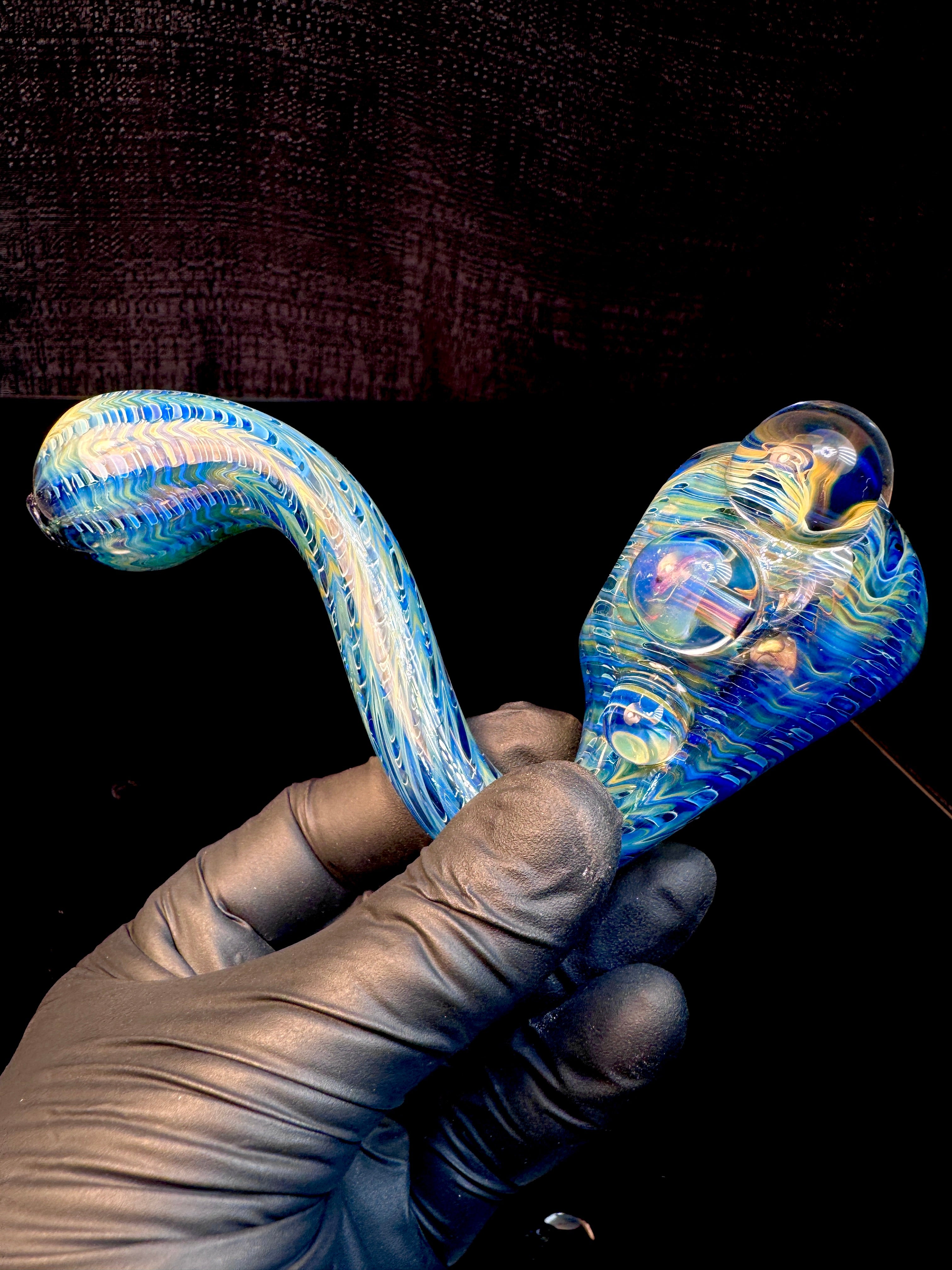Blue dark web mushroom bendy