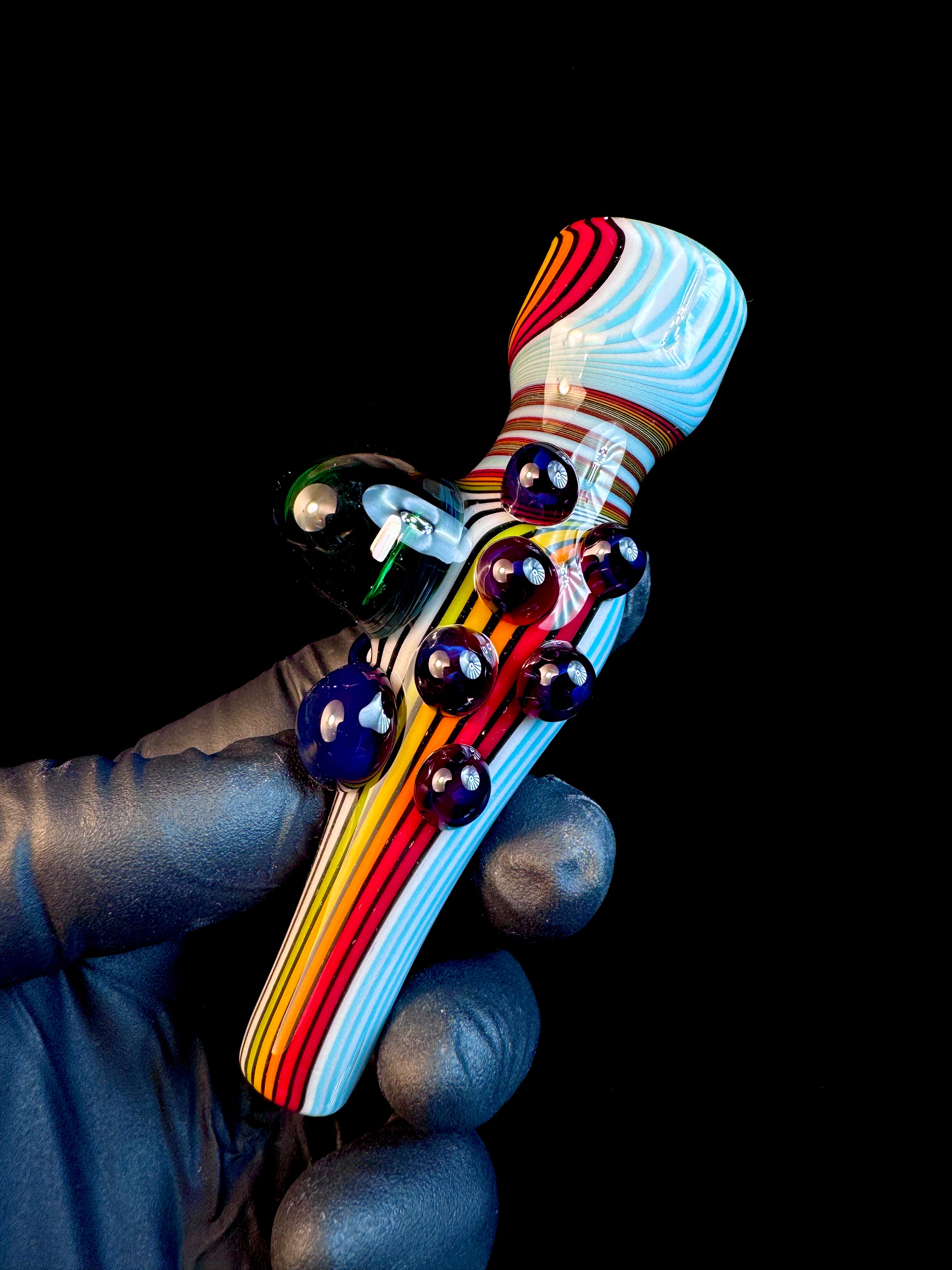 Aqua fire x blue stardust opal chillum