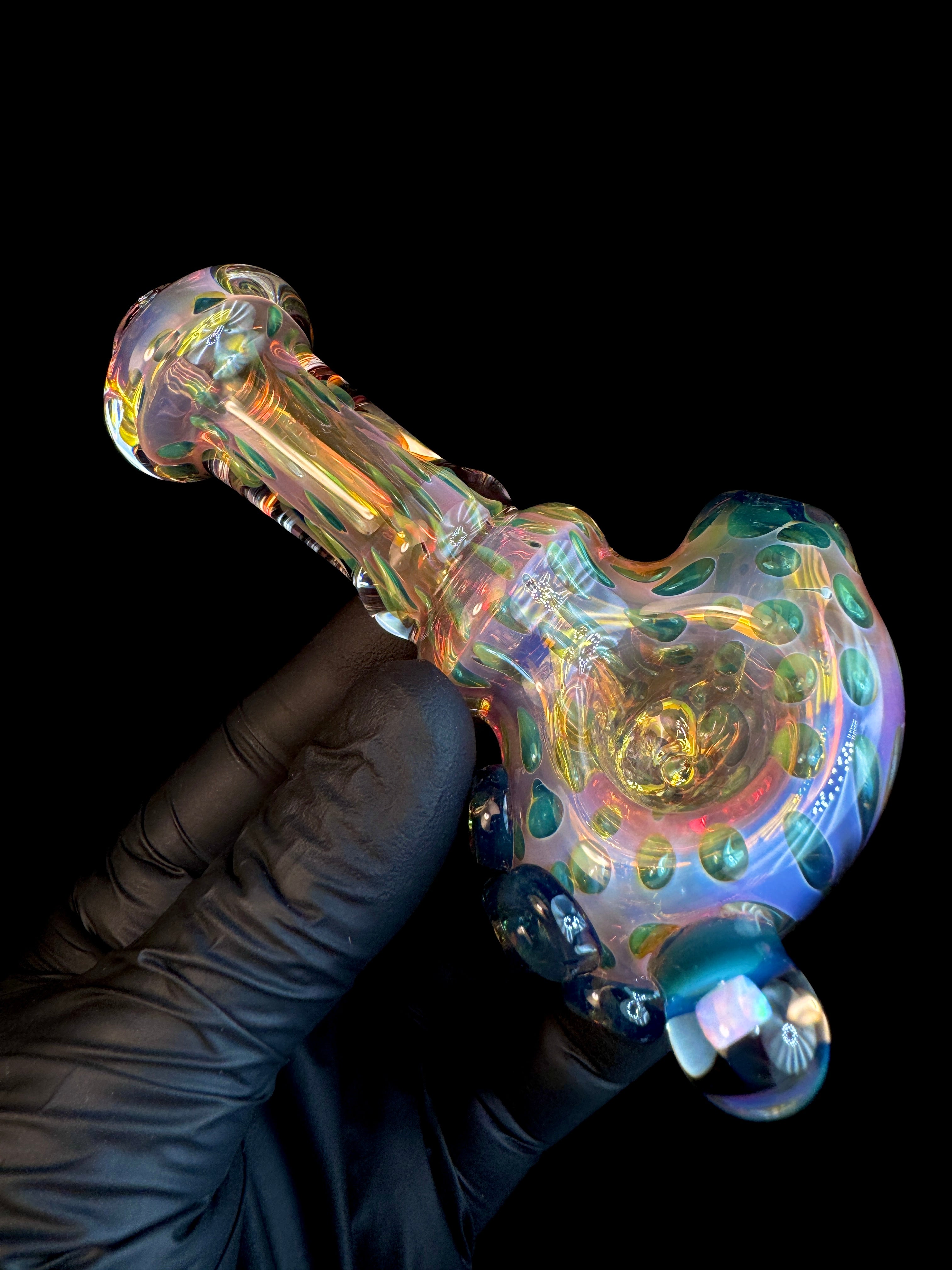 Gold fume x Blue stardust opal spoon