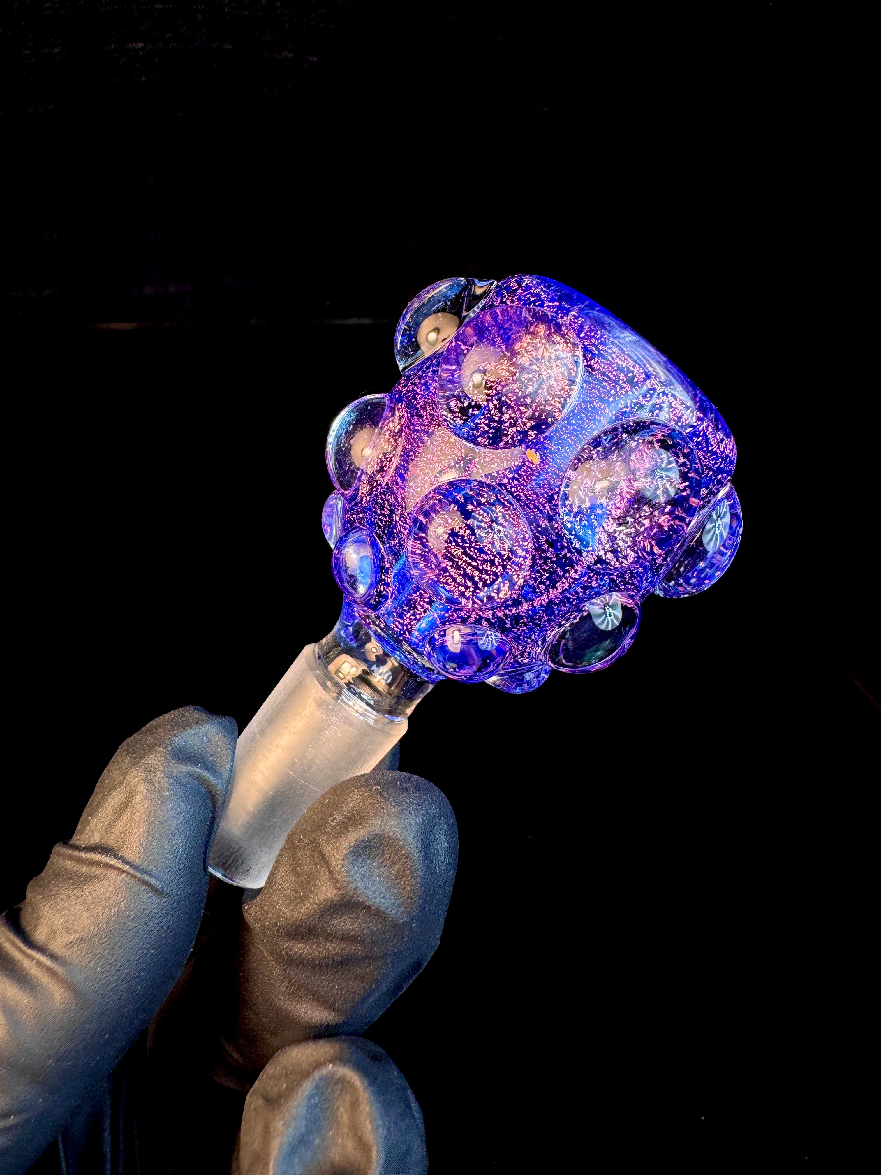 14mm Dichroic pink dot Slide