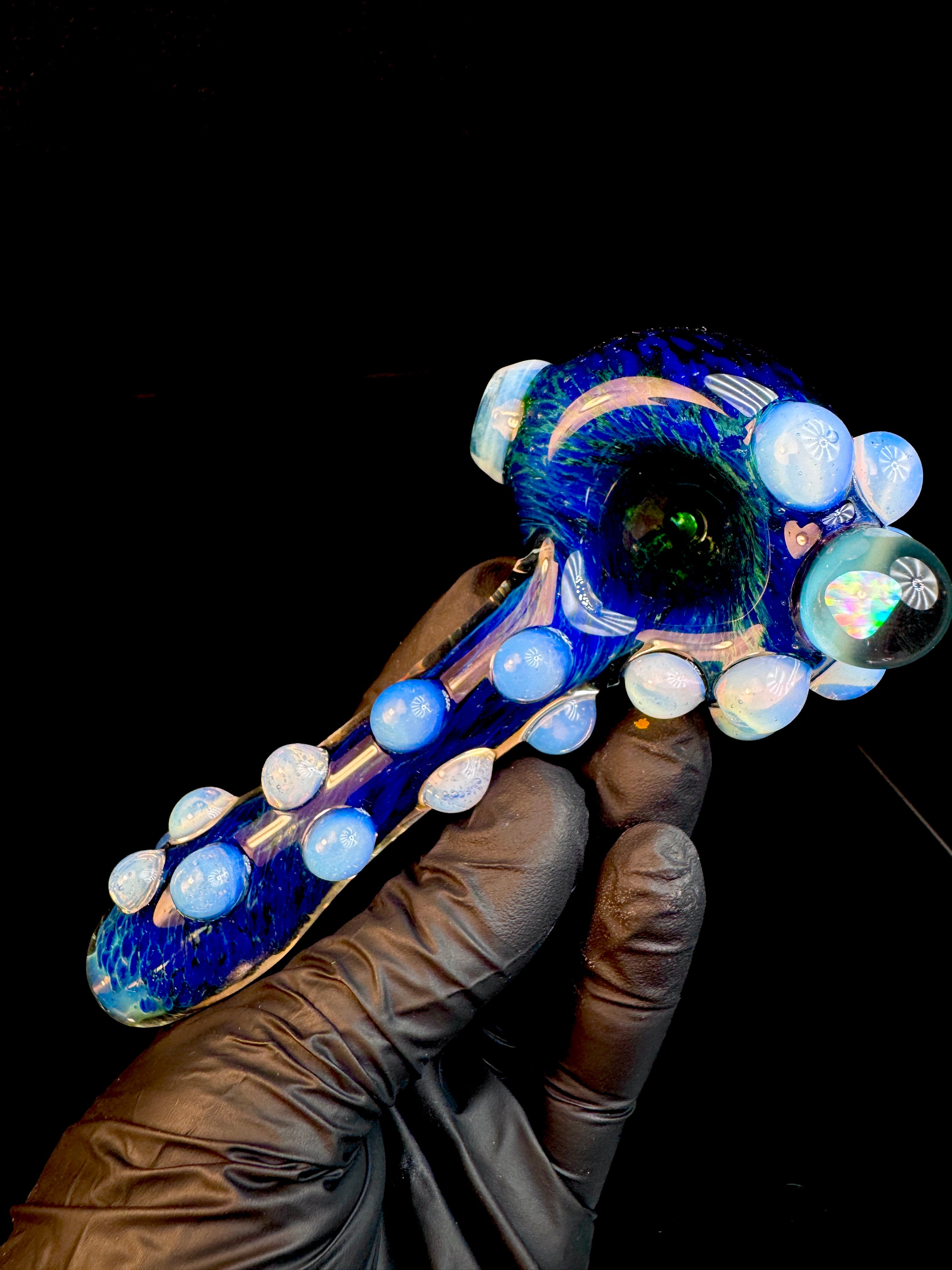 Deep blue x Secret white opal pipe