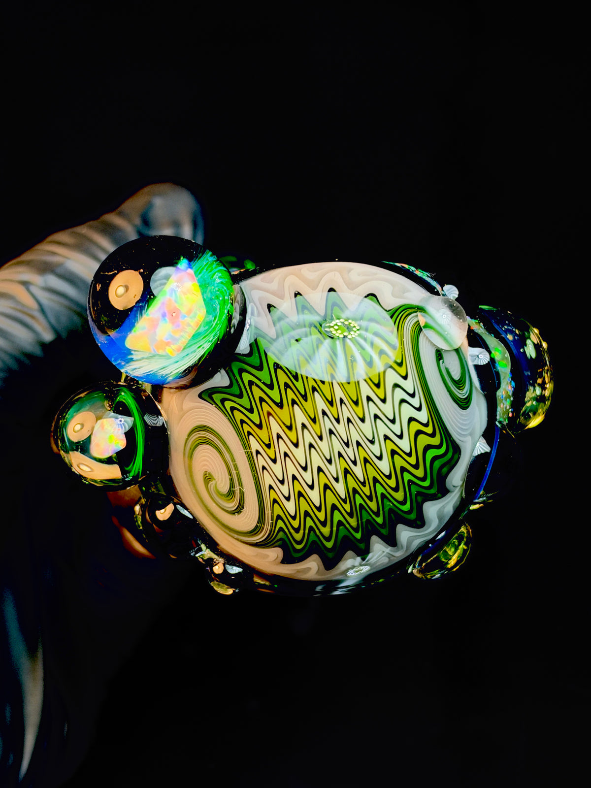 Tropical Green 2x opal Wigwag Cropal Spoon