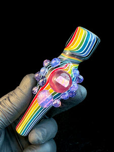 Rainbow fade opal chillum