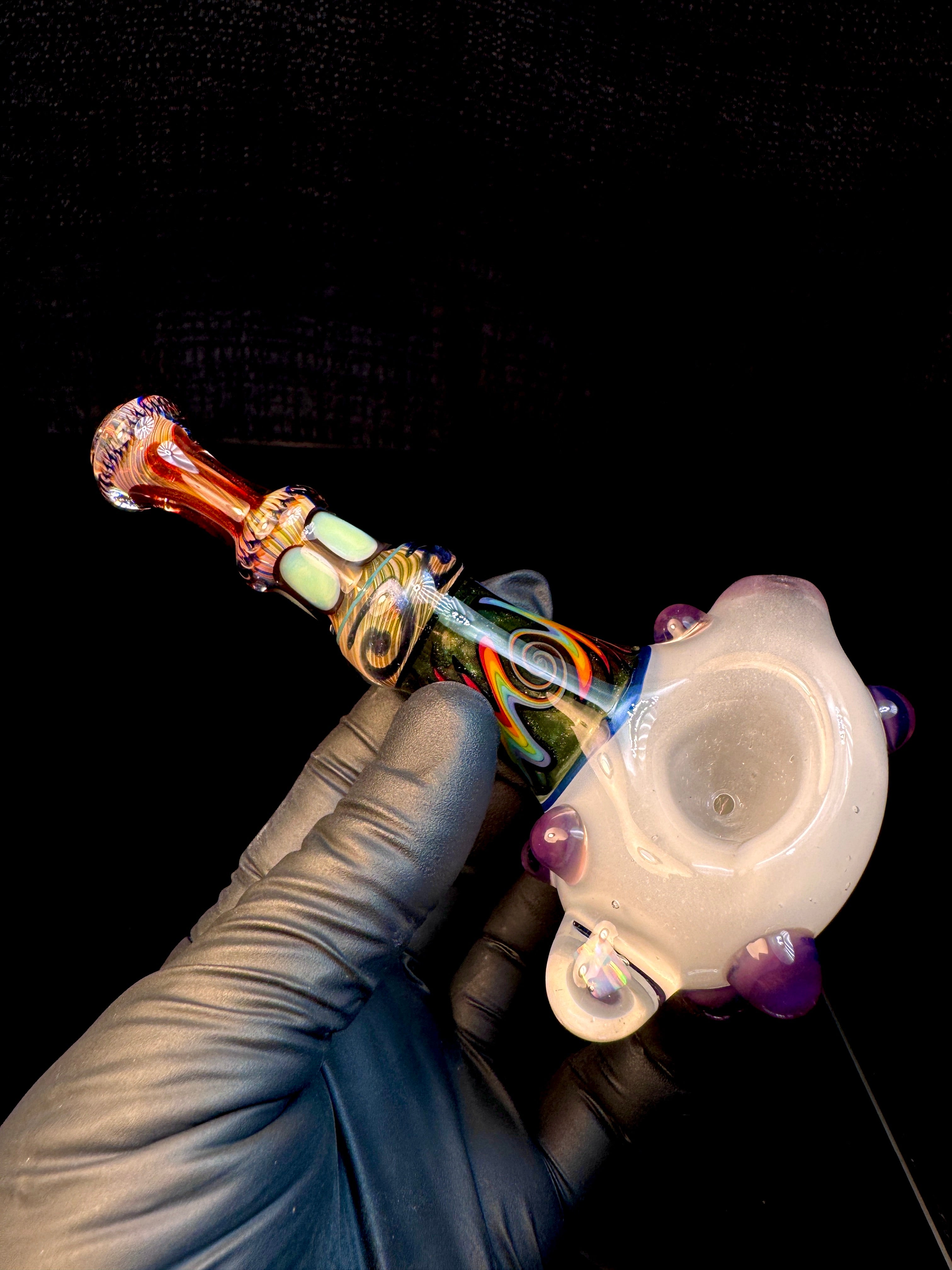 Star white Fumed wigwag opal opal spoon