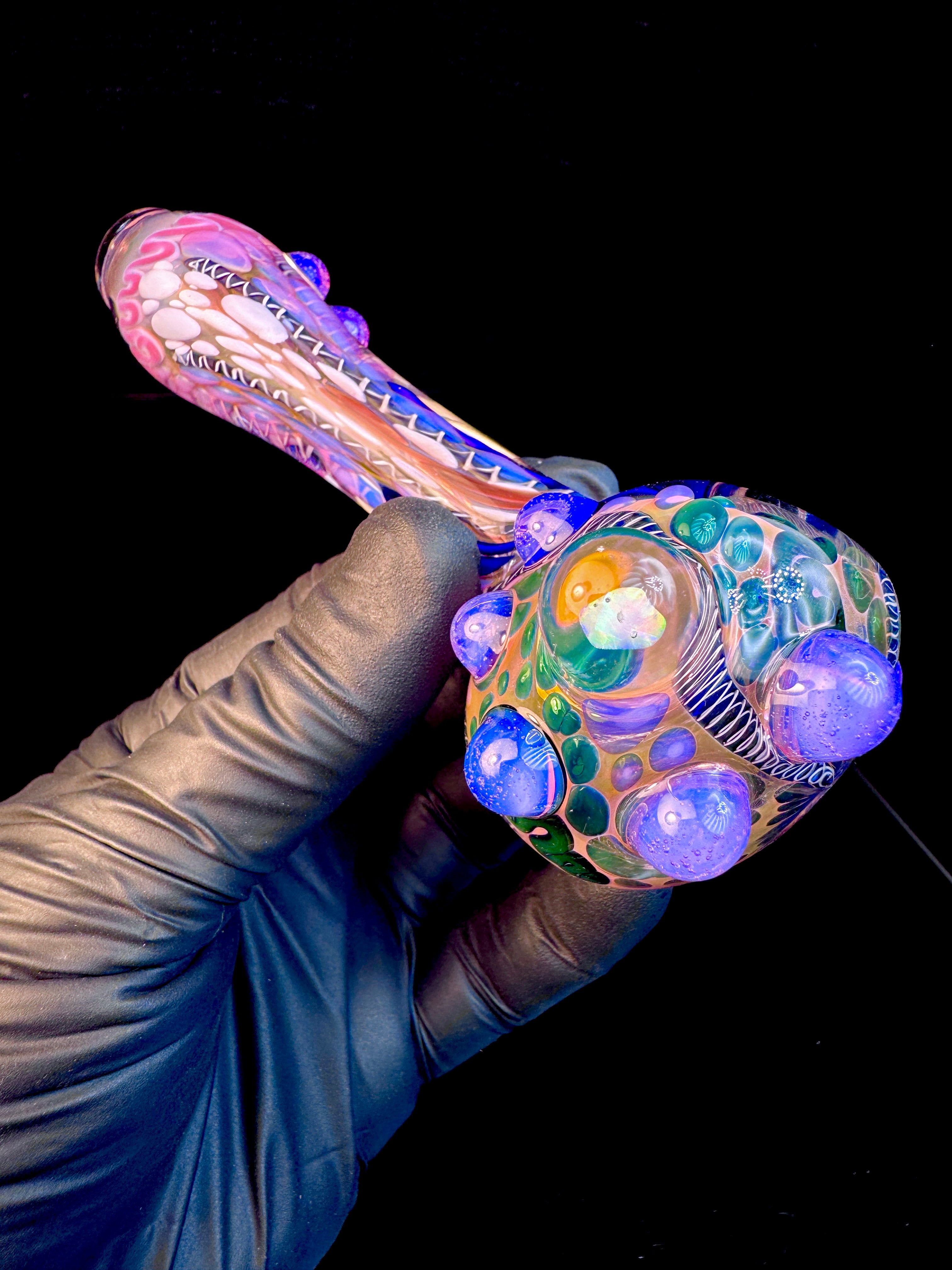 Gold fume x pink slyme Premo Fume Cane Spoon