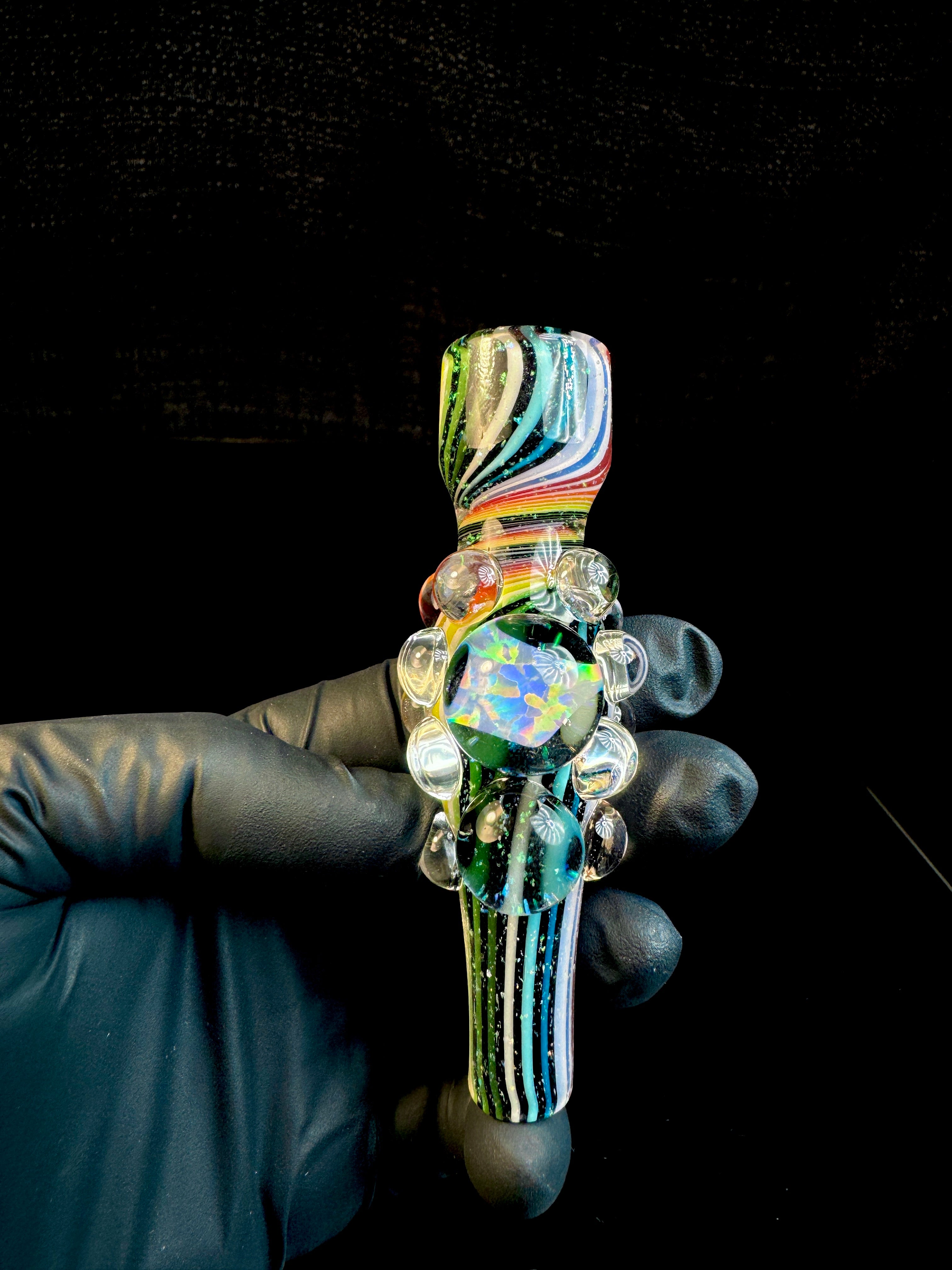 Two tone rainbow Crushed opal chillum!