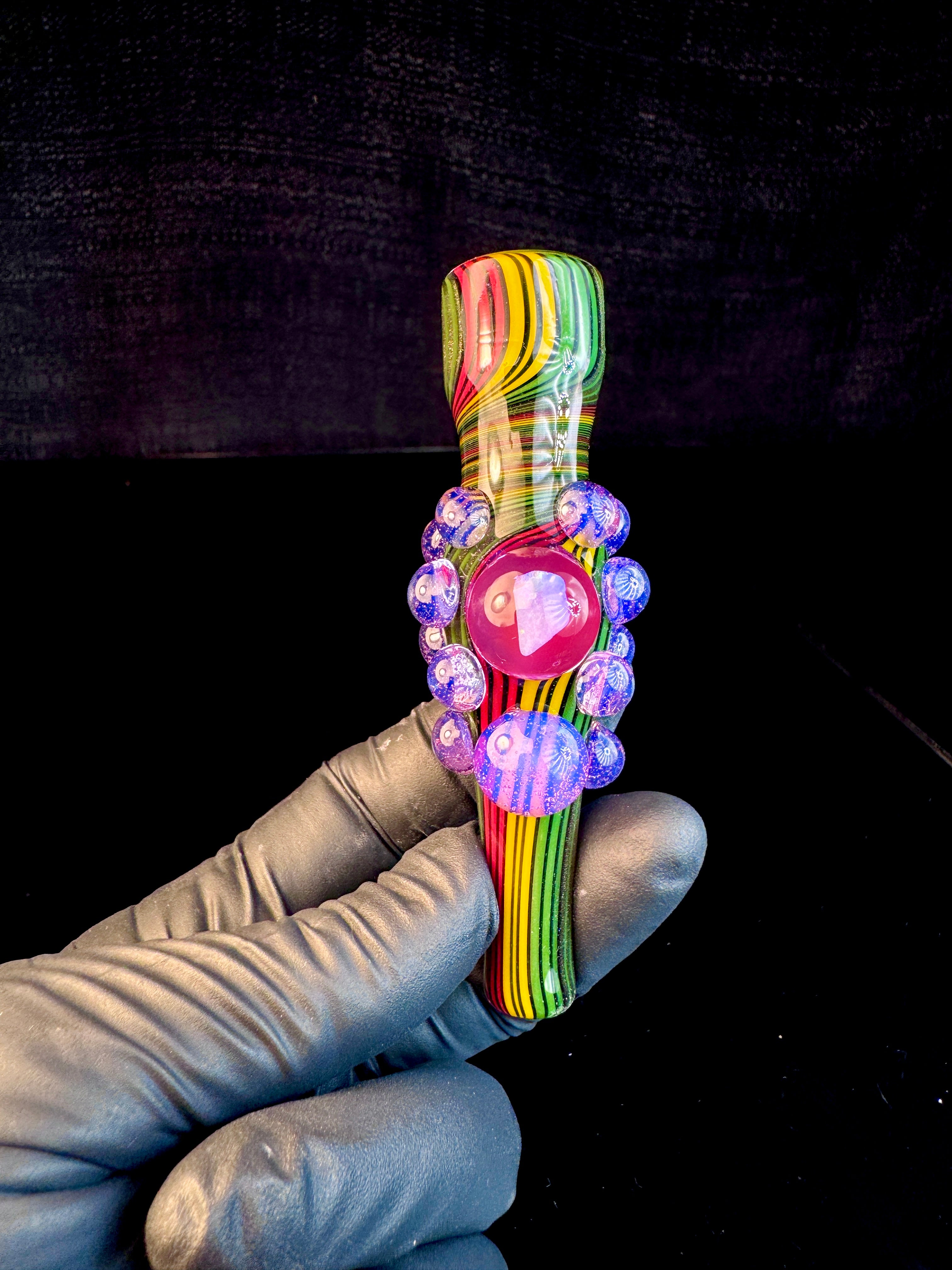Rasta x Pink Slyme opal chillum