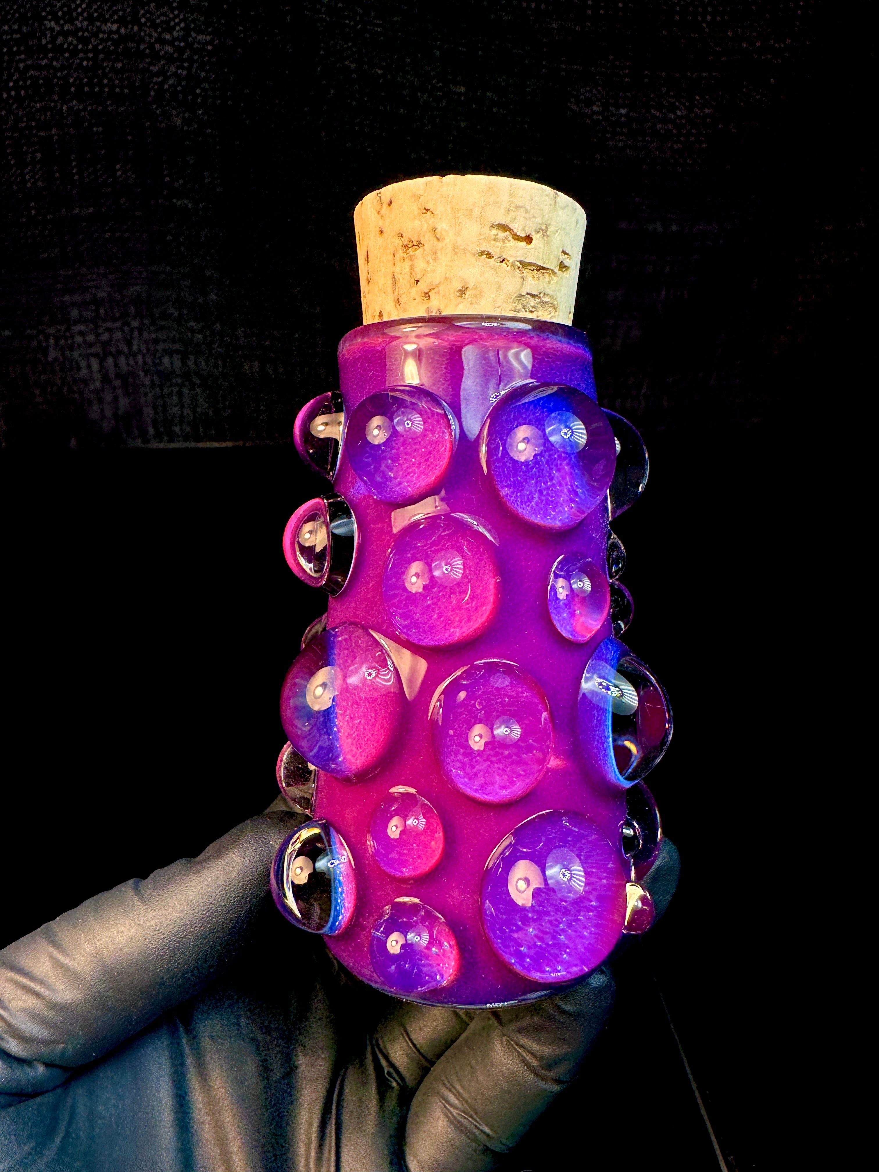 XL Midnight Magenta flat bottom nug Jar