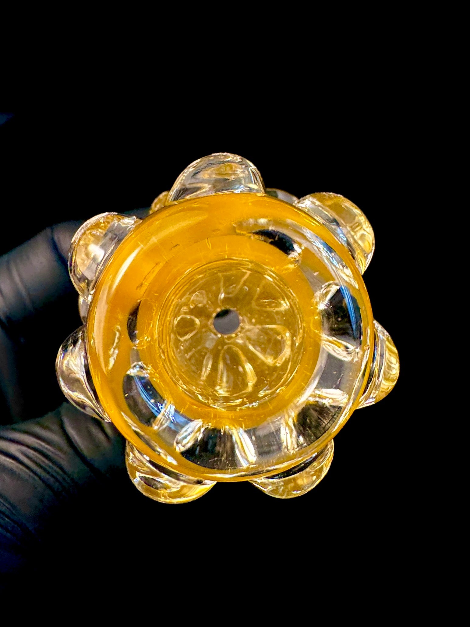 14mm Thomas trans yellow dot bowl