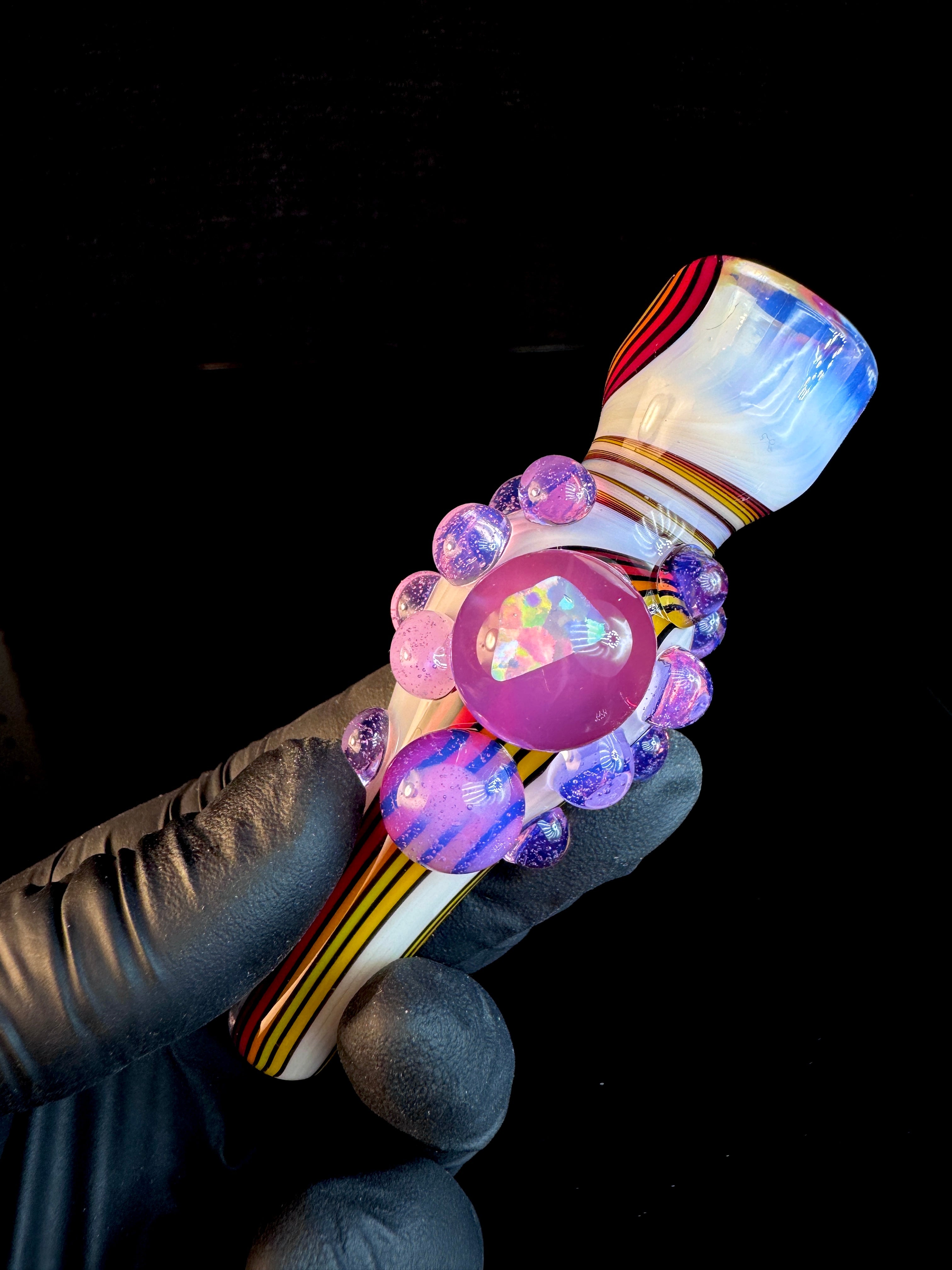 Secret white fire opal chillum