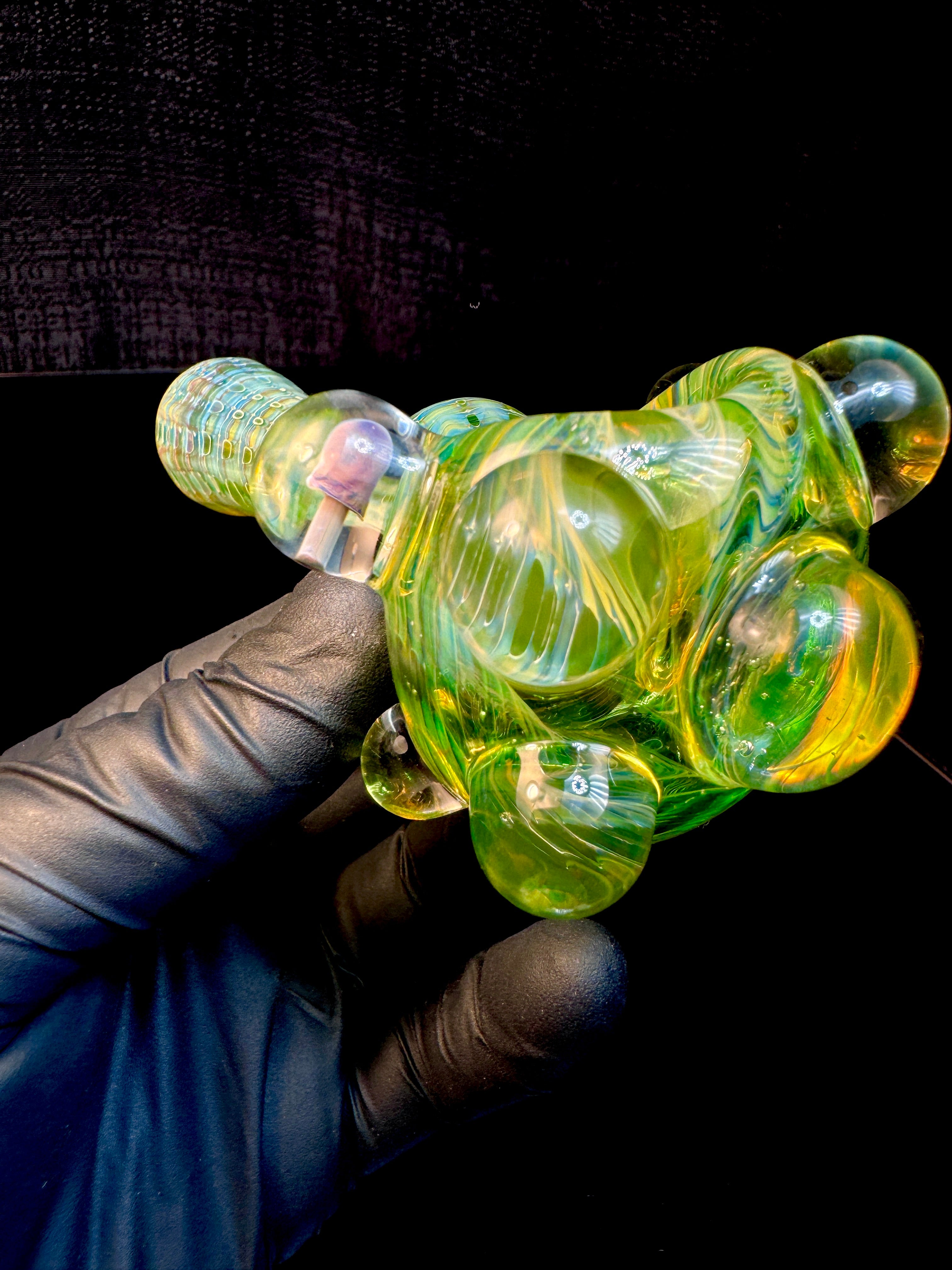 Electric green dark web mushroom spoon