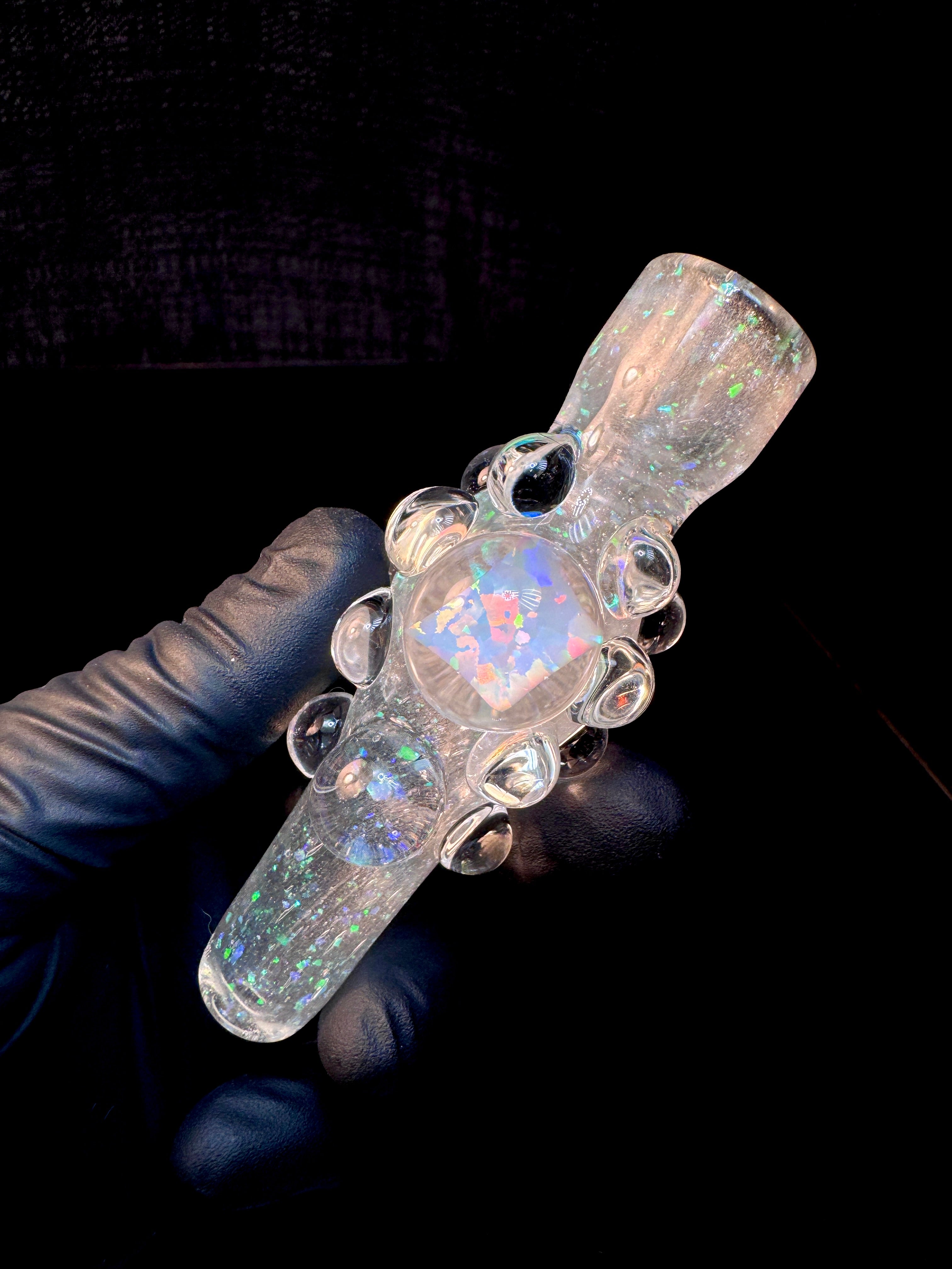 Icy White Satin *uber thick* cropal opal chillum