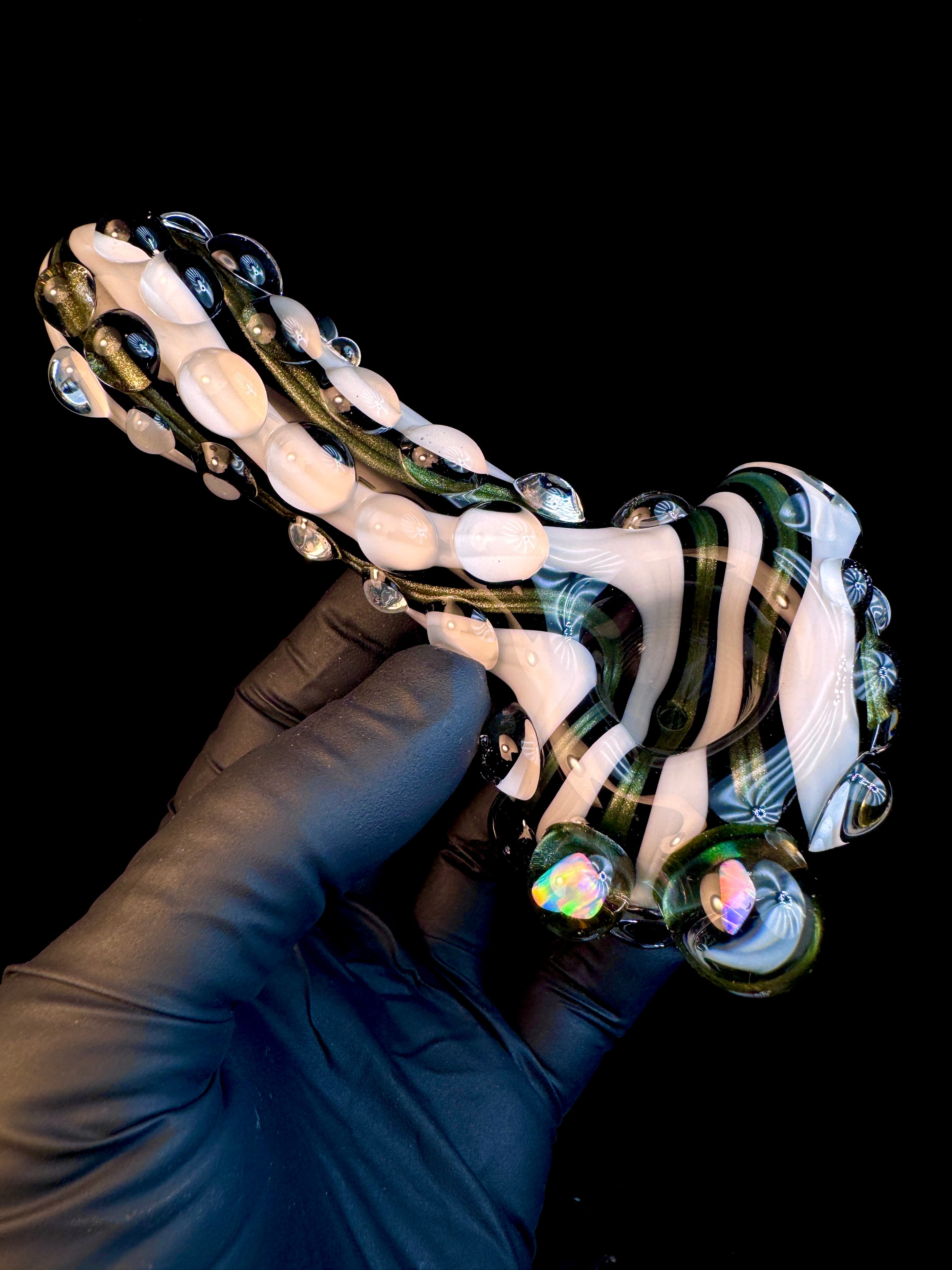 Twisted opal spoon