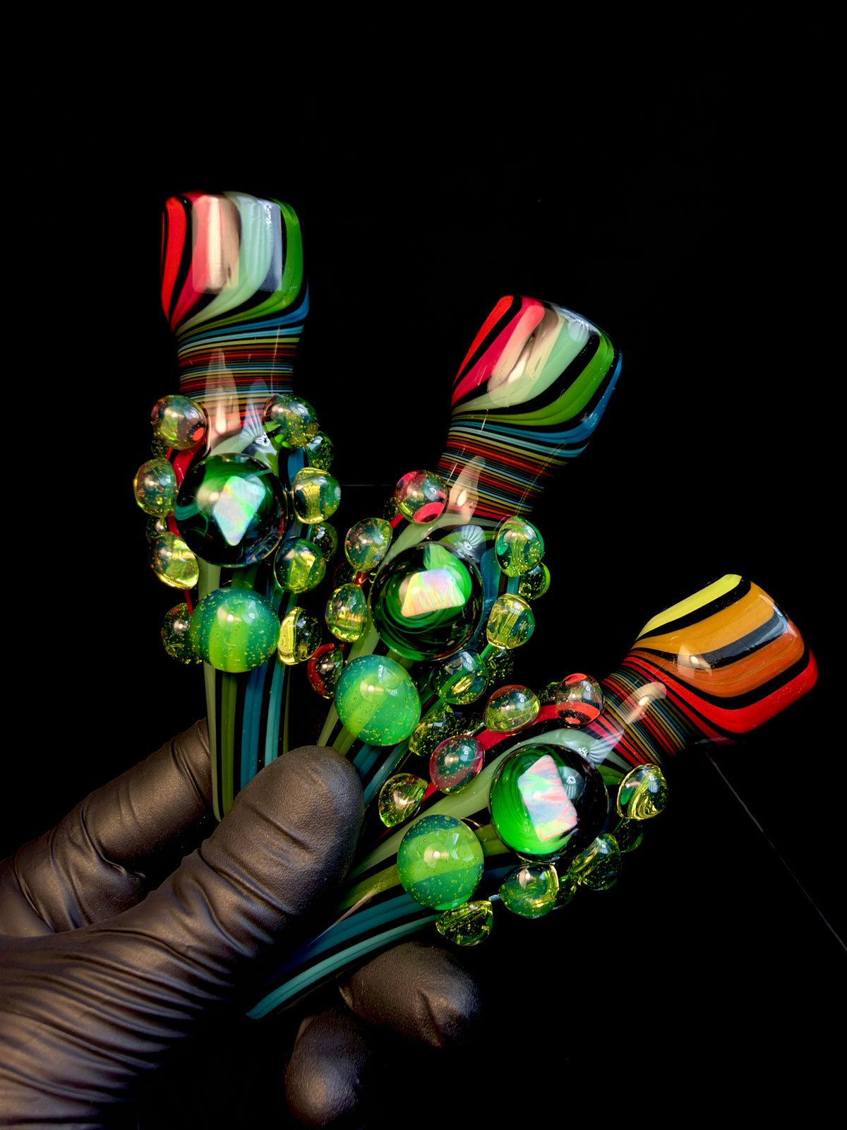 Dark rainbow x slyme opal chillum