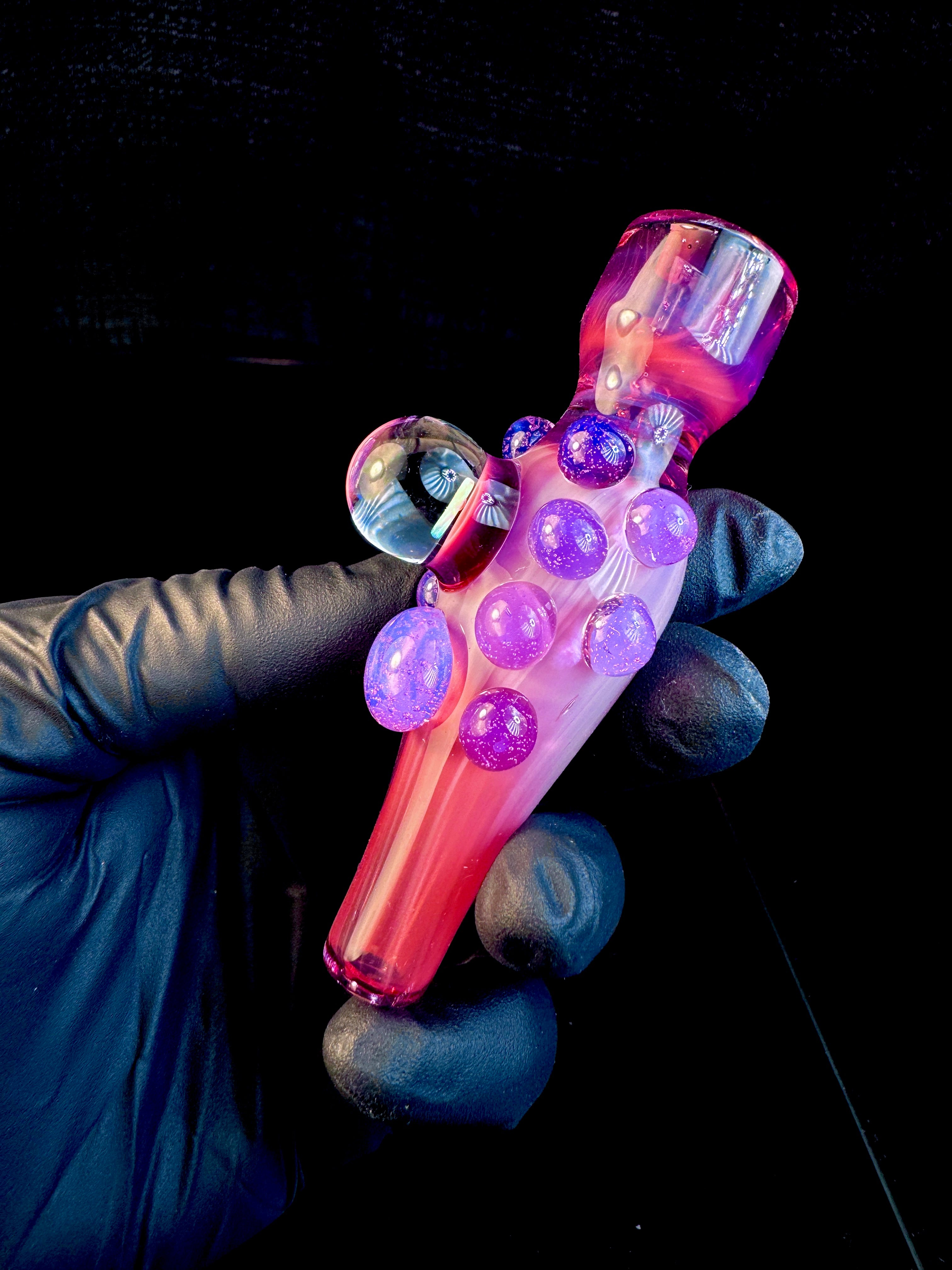 Burgundy opal chillum