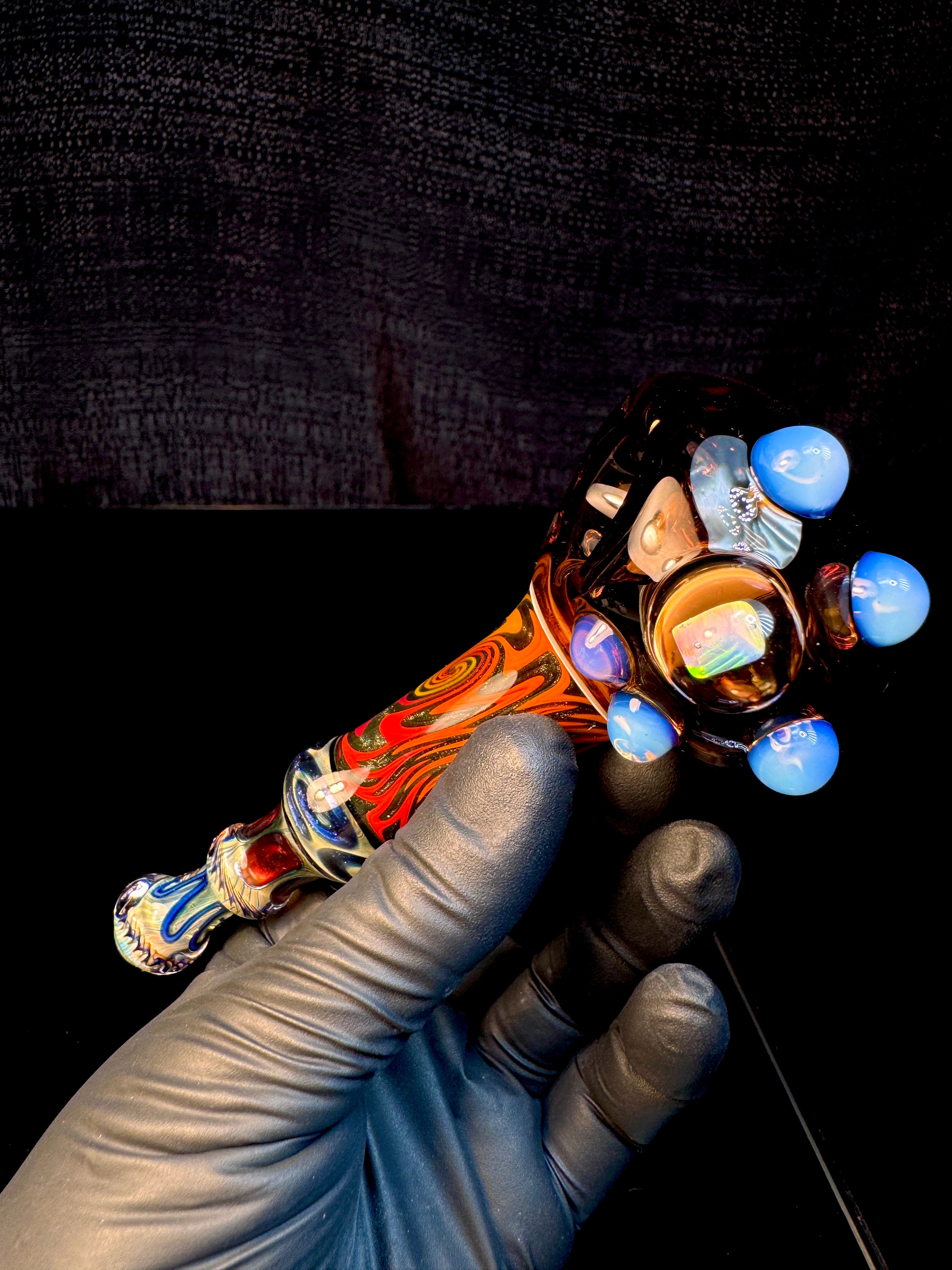 Antique walnut Fumed wigwag opal opal spoon
