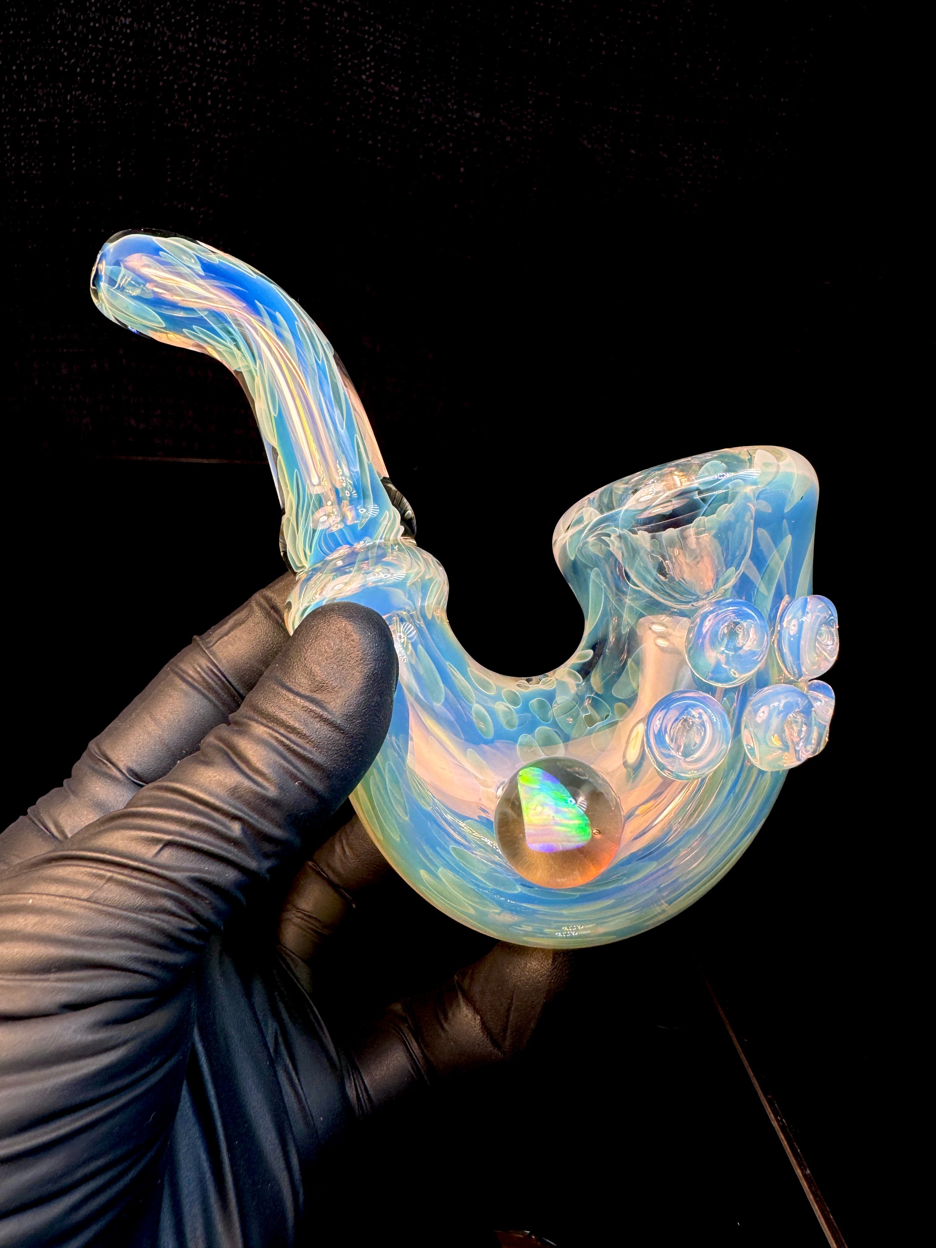 Silver fume x secret white opal lock
