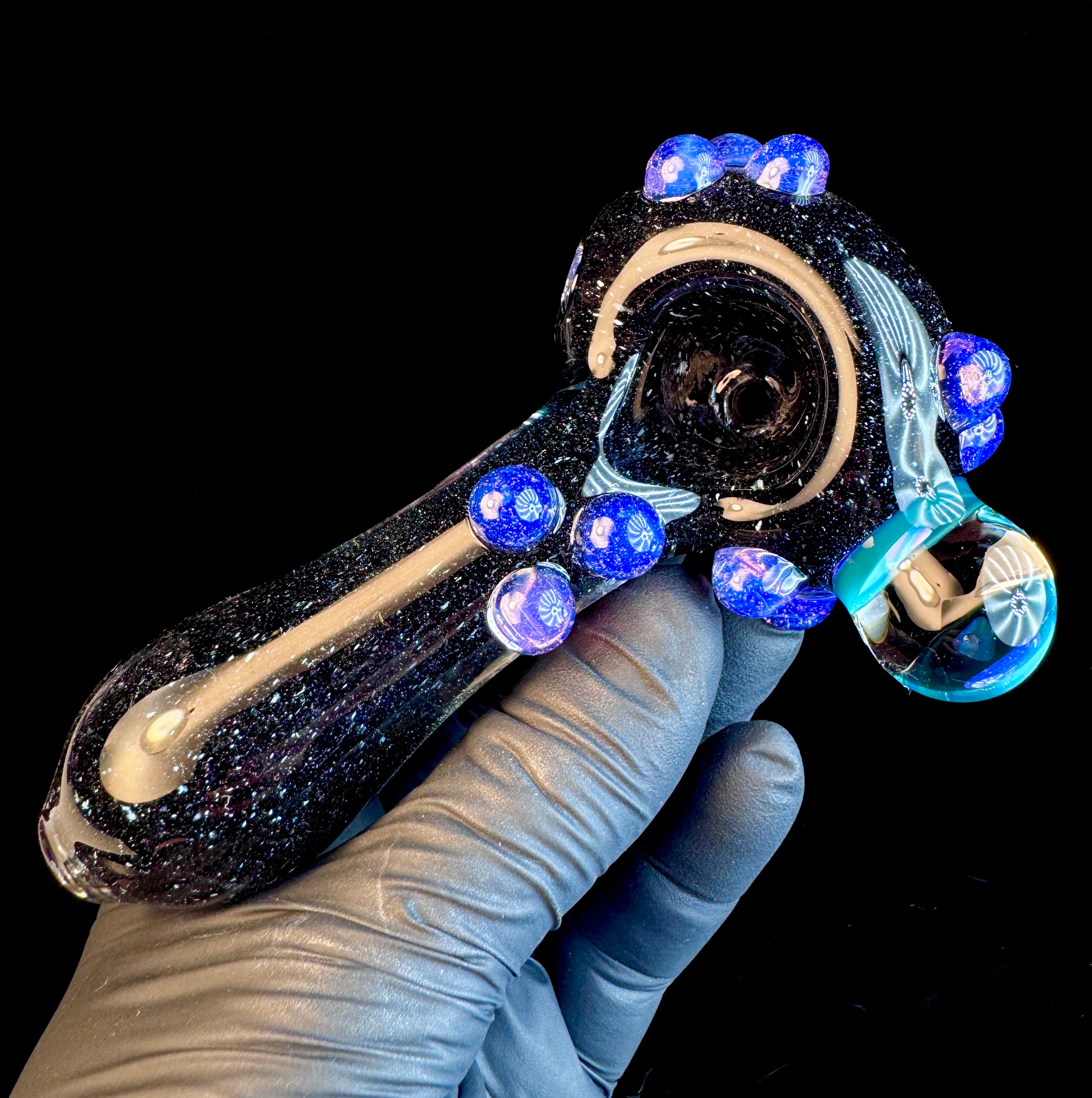 Galaxy black opal pipe