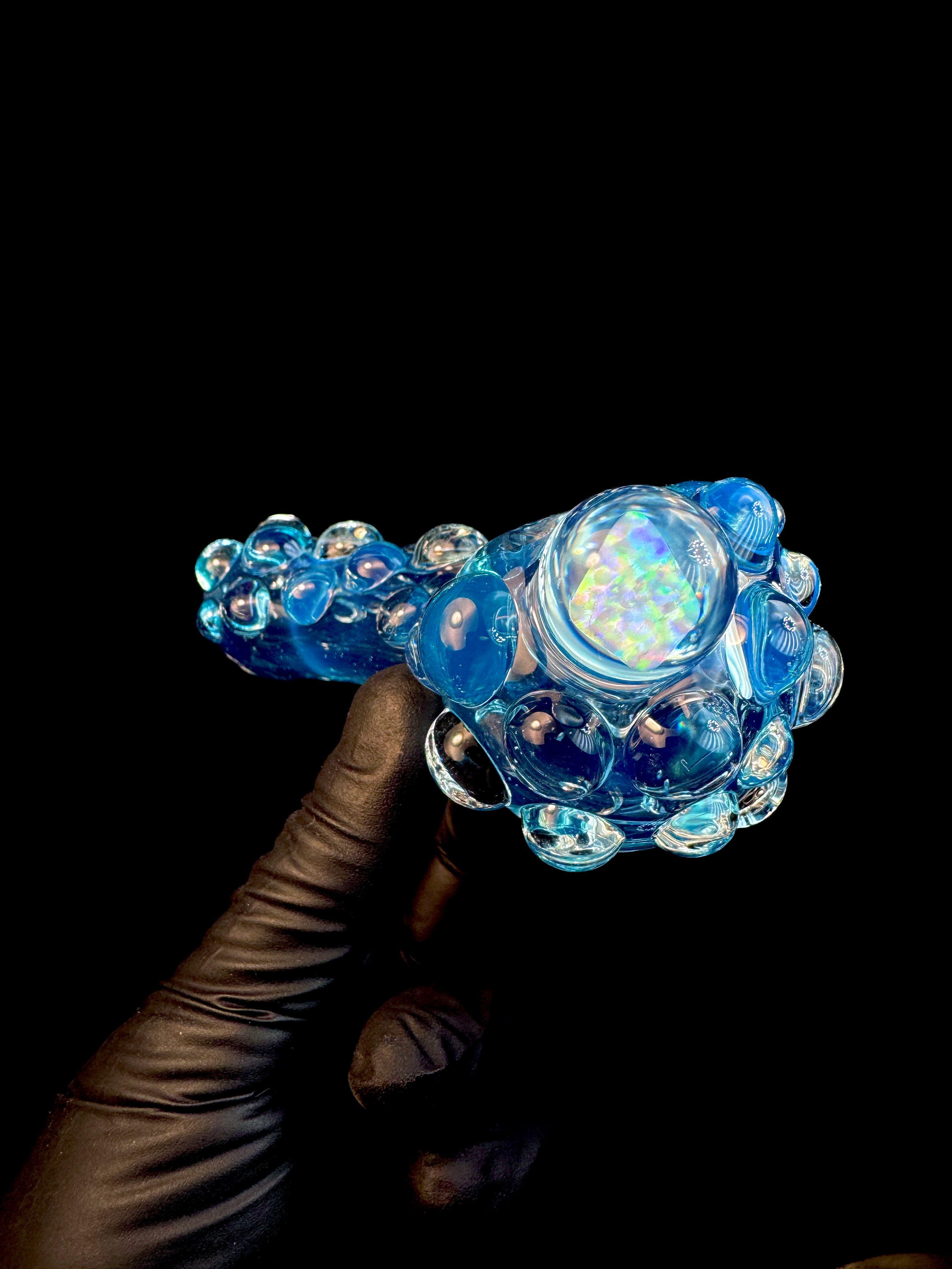 Trans blue opal pipe