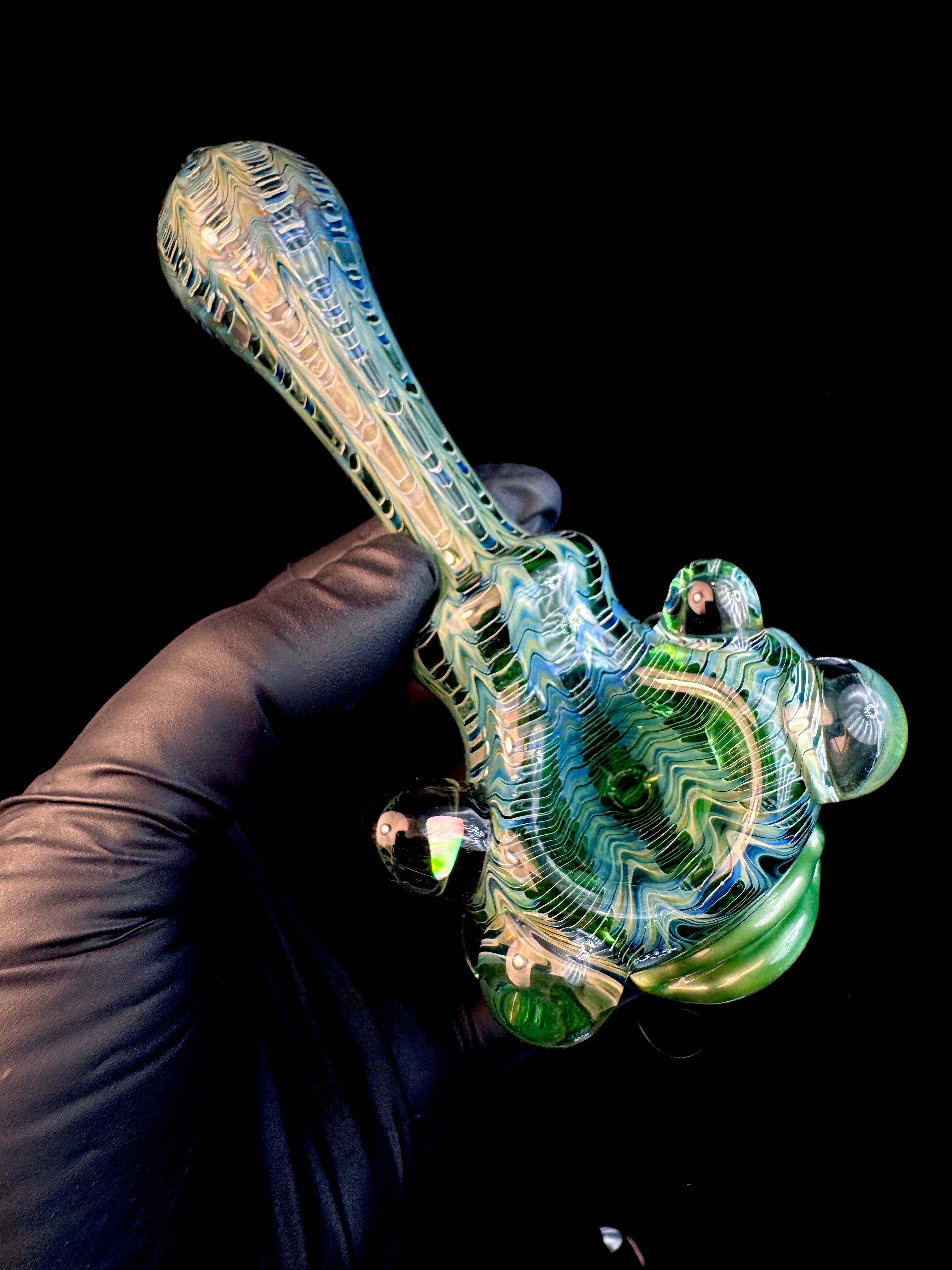 Jade dark web eyeball opal spoon