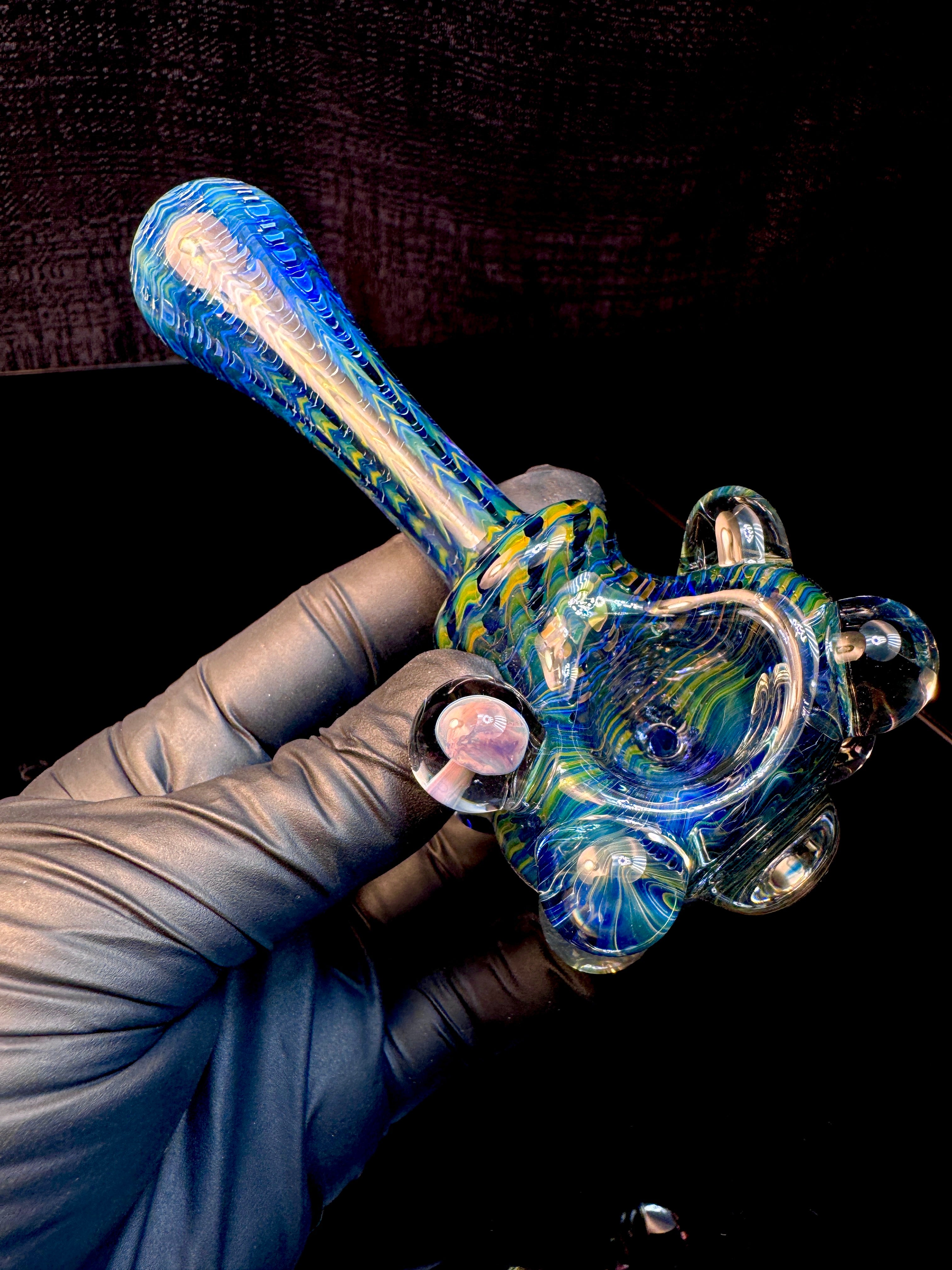 Blue dark web mushroom spoon