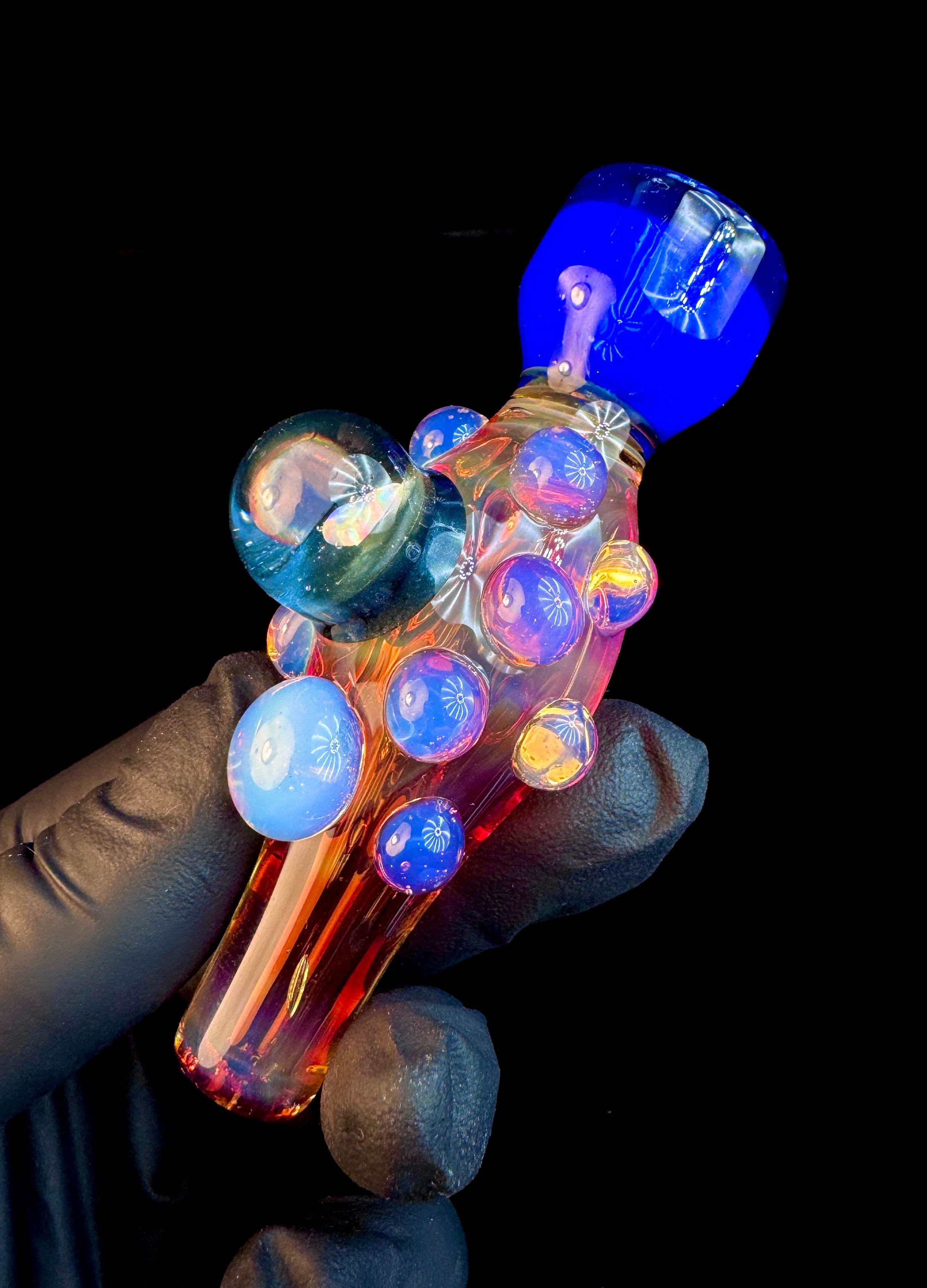 Two tone opal chillum