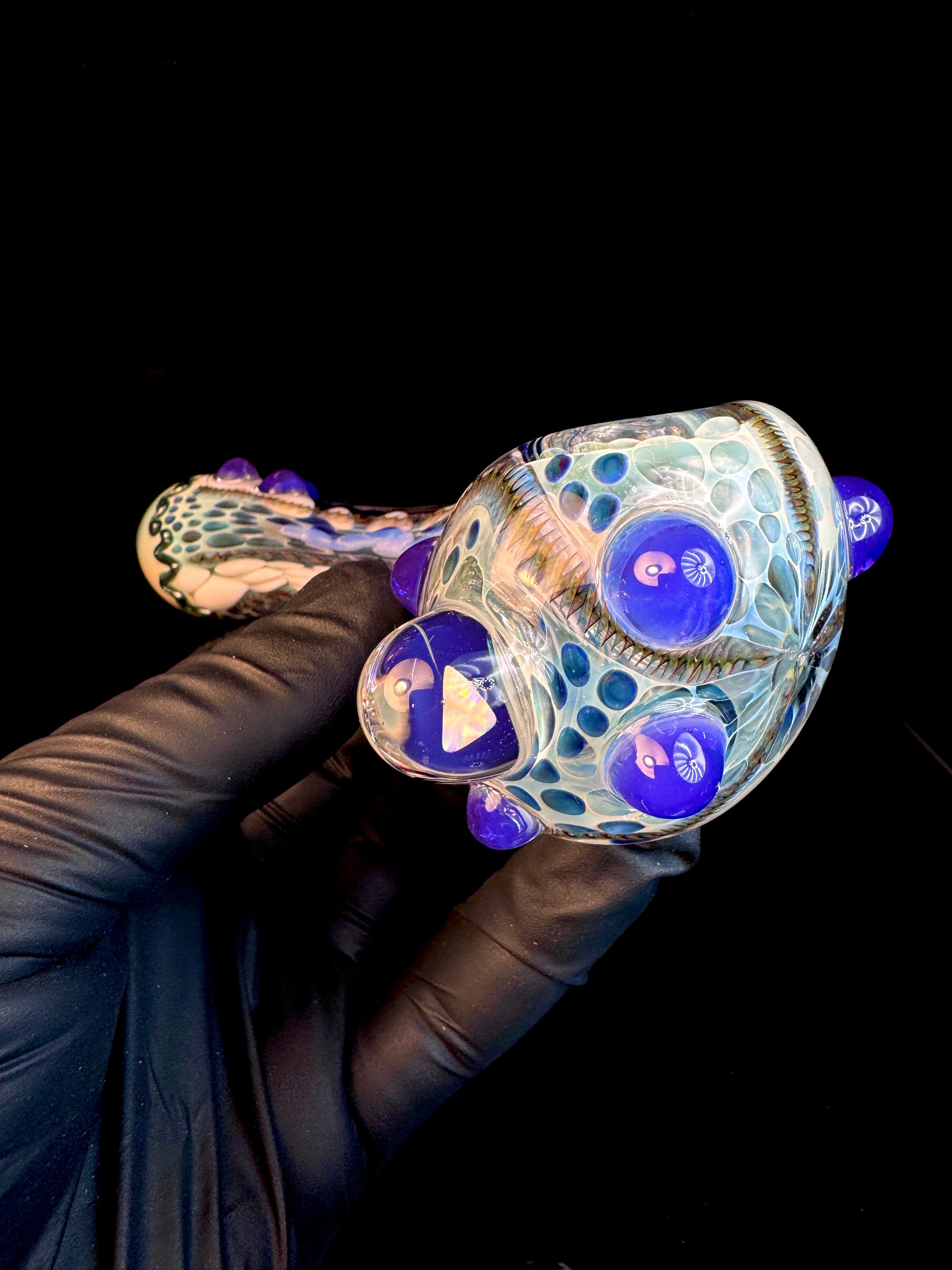 Silver fume x purple rain Premo Fume Cane Spoon