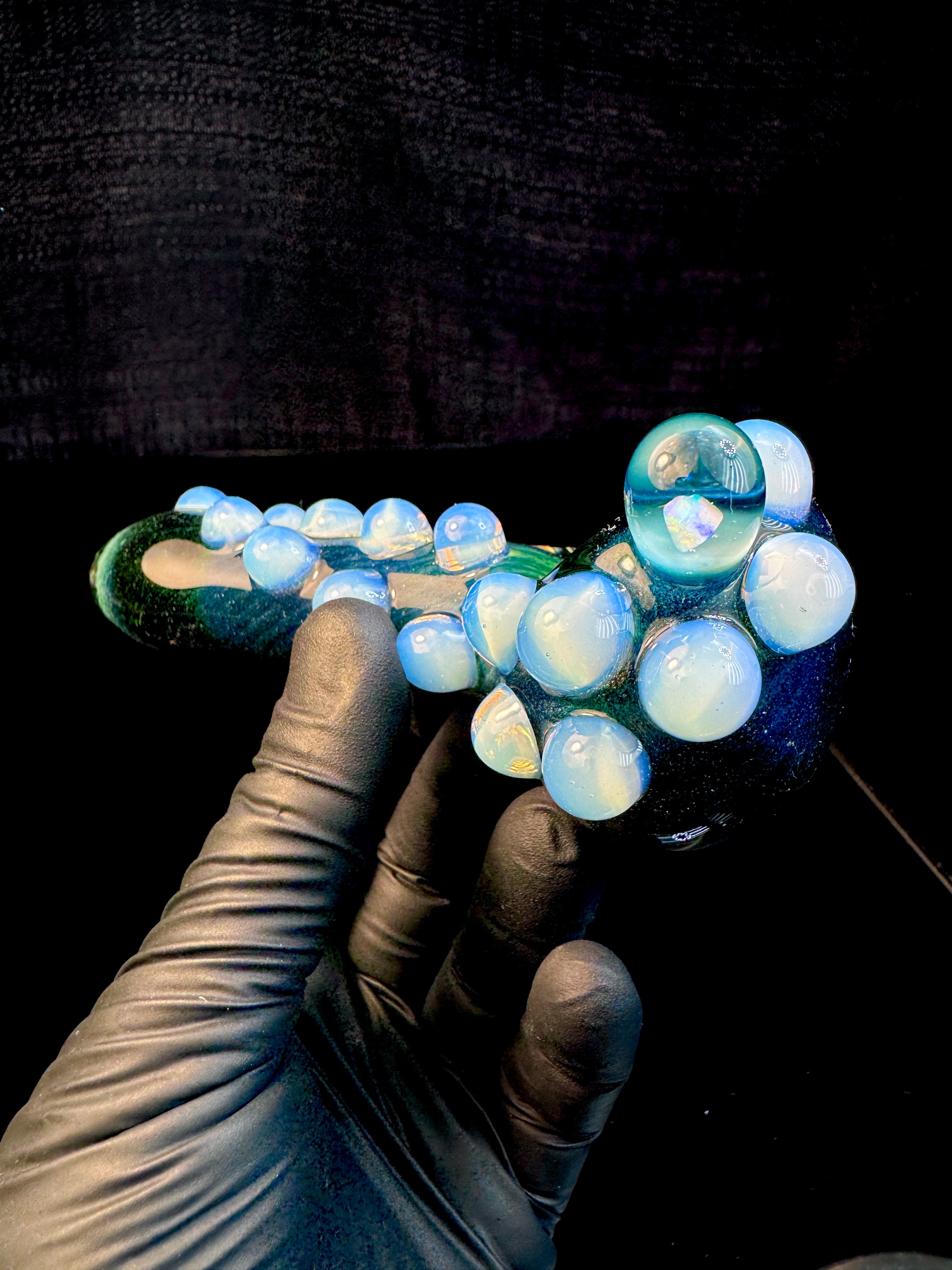 Exp x jet black Striped Opal Pipe