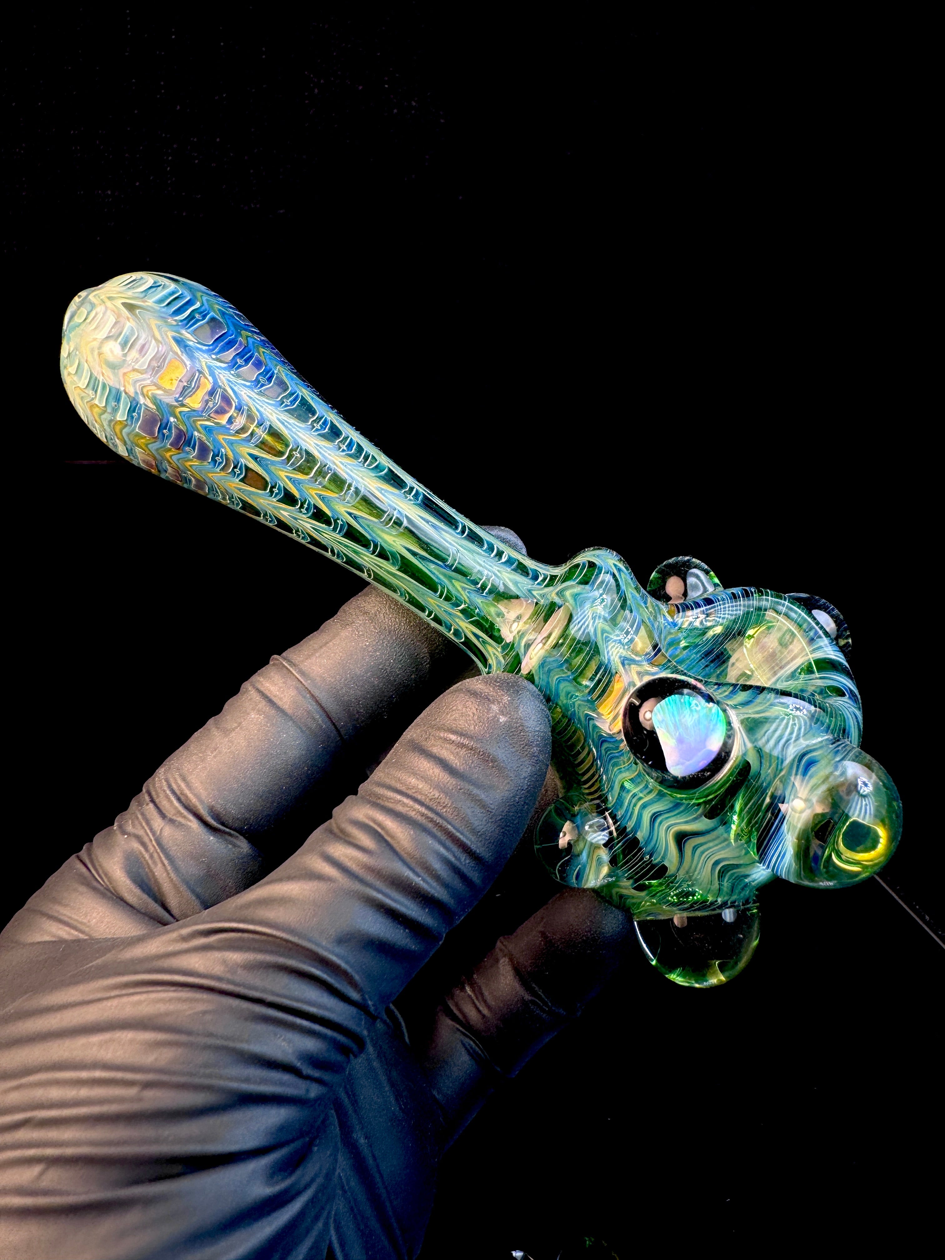 Jade dark web opal spoon