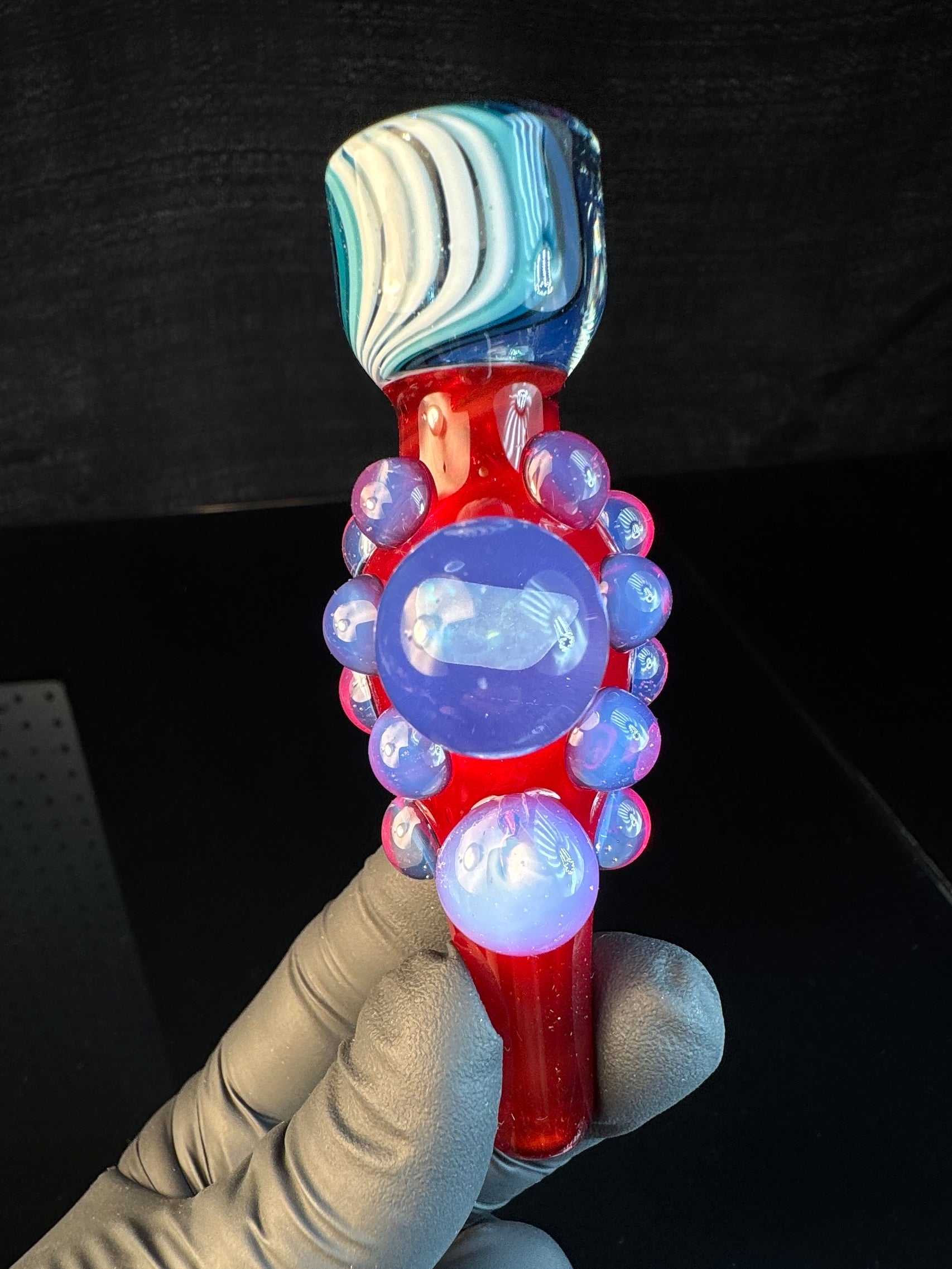 Two tone opal chillum