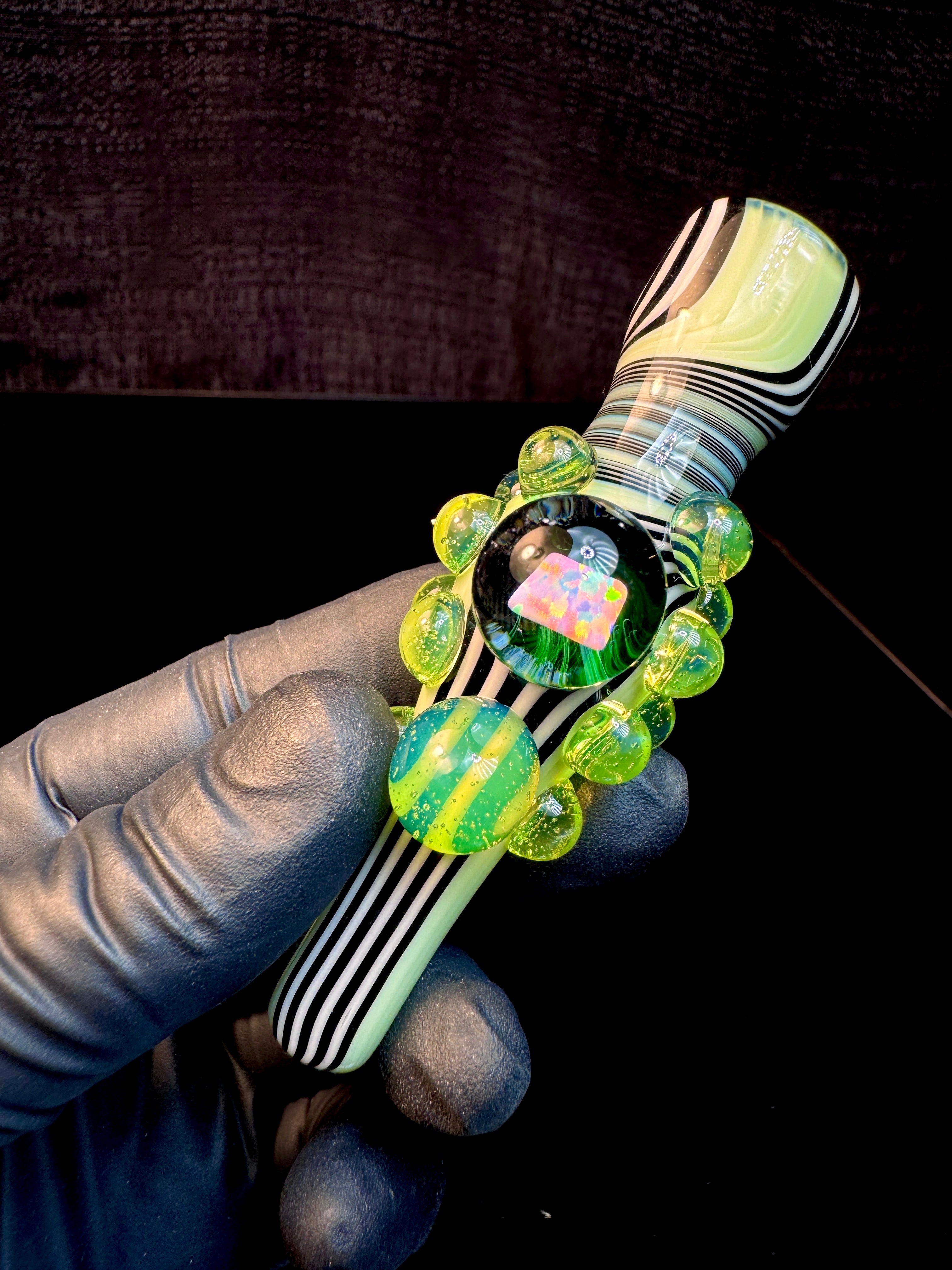 Milky slyme pinstripes x slyme Opal Chillum