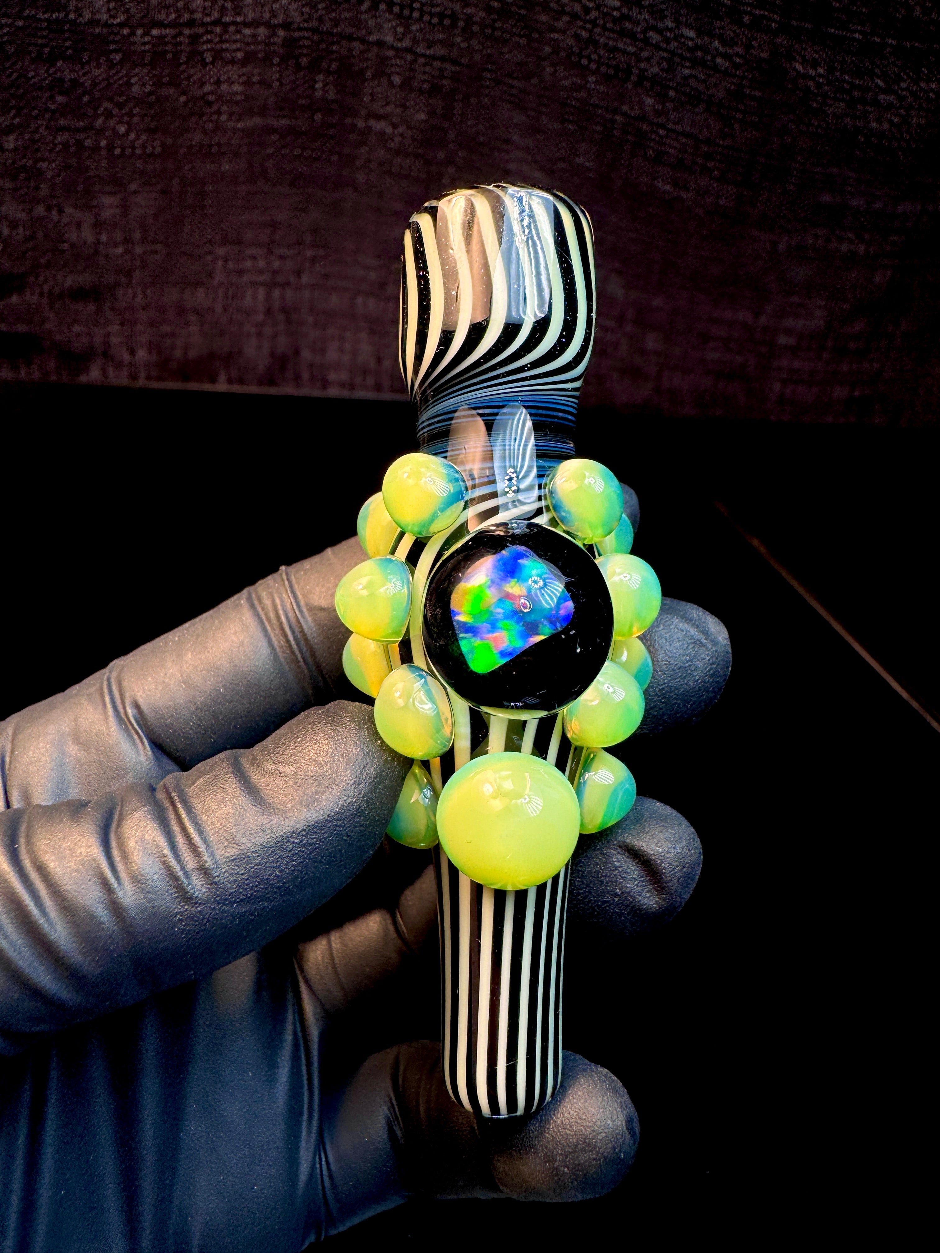 Milky slyme x ink pinstripes x slyme Opal Chillum
