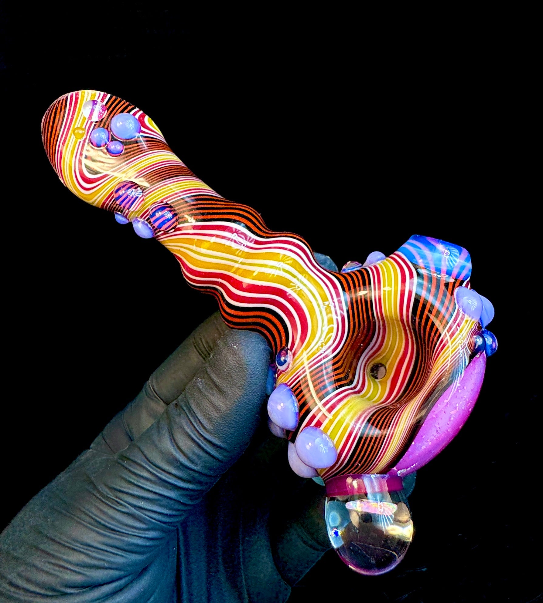 Flamingo x twisted fire opal pipe