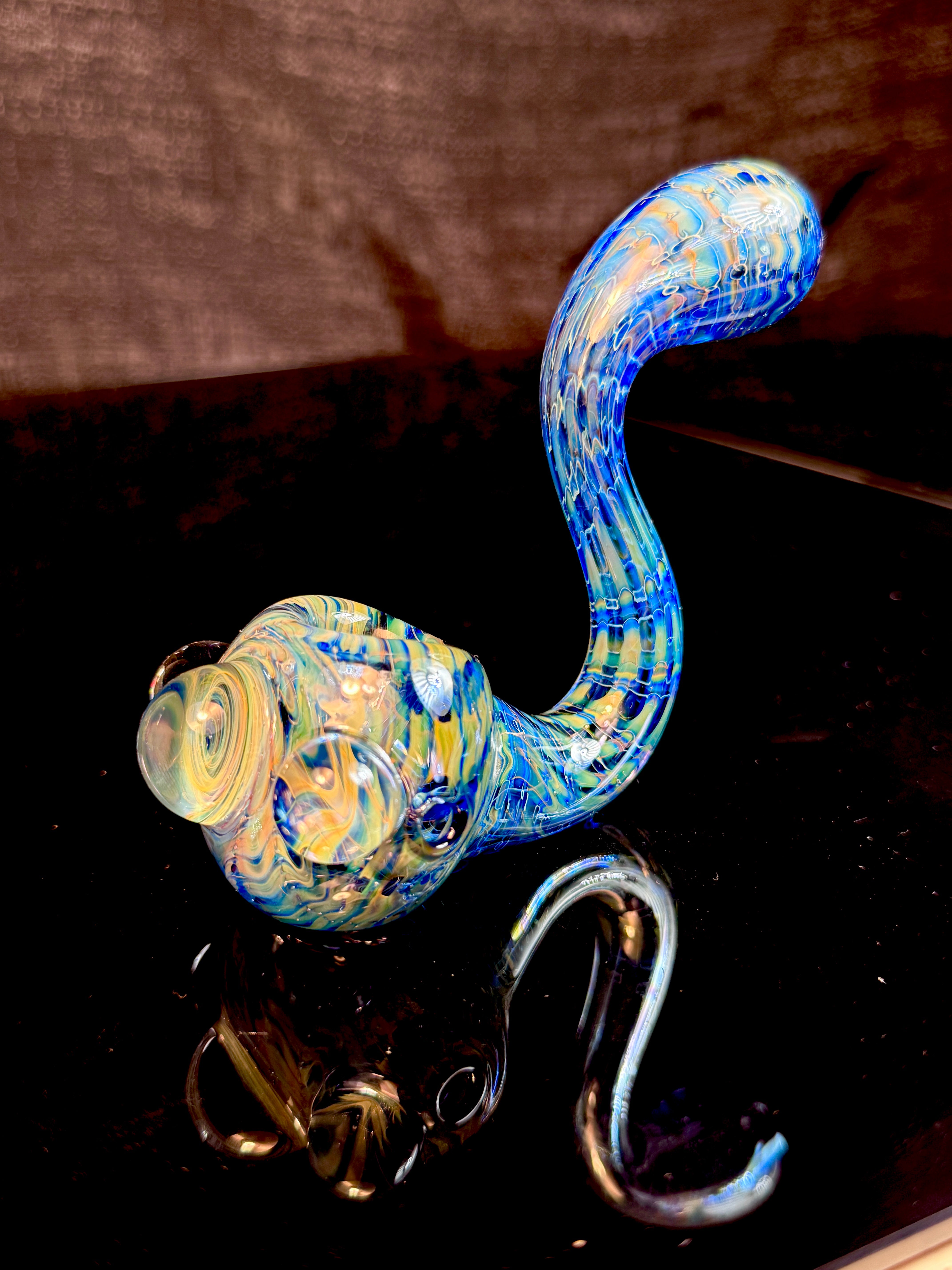 Electric Blue dark web opal bendy