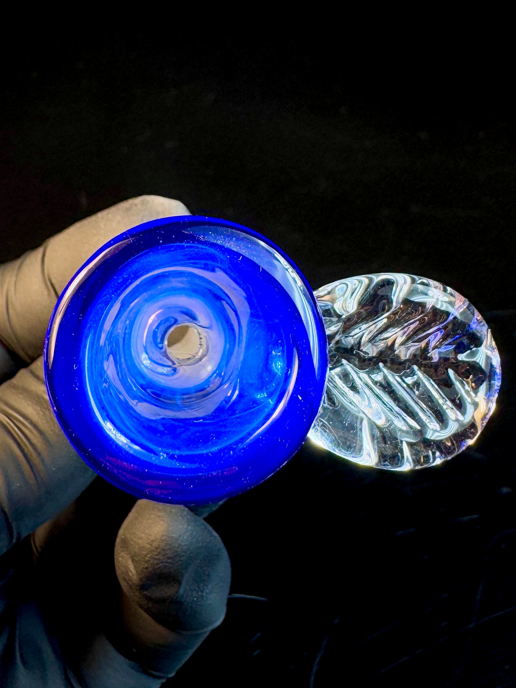 14mm Royal blue leaf bowl