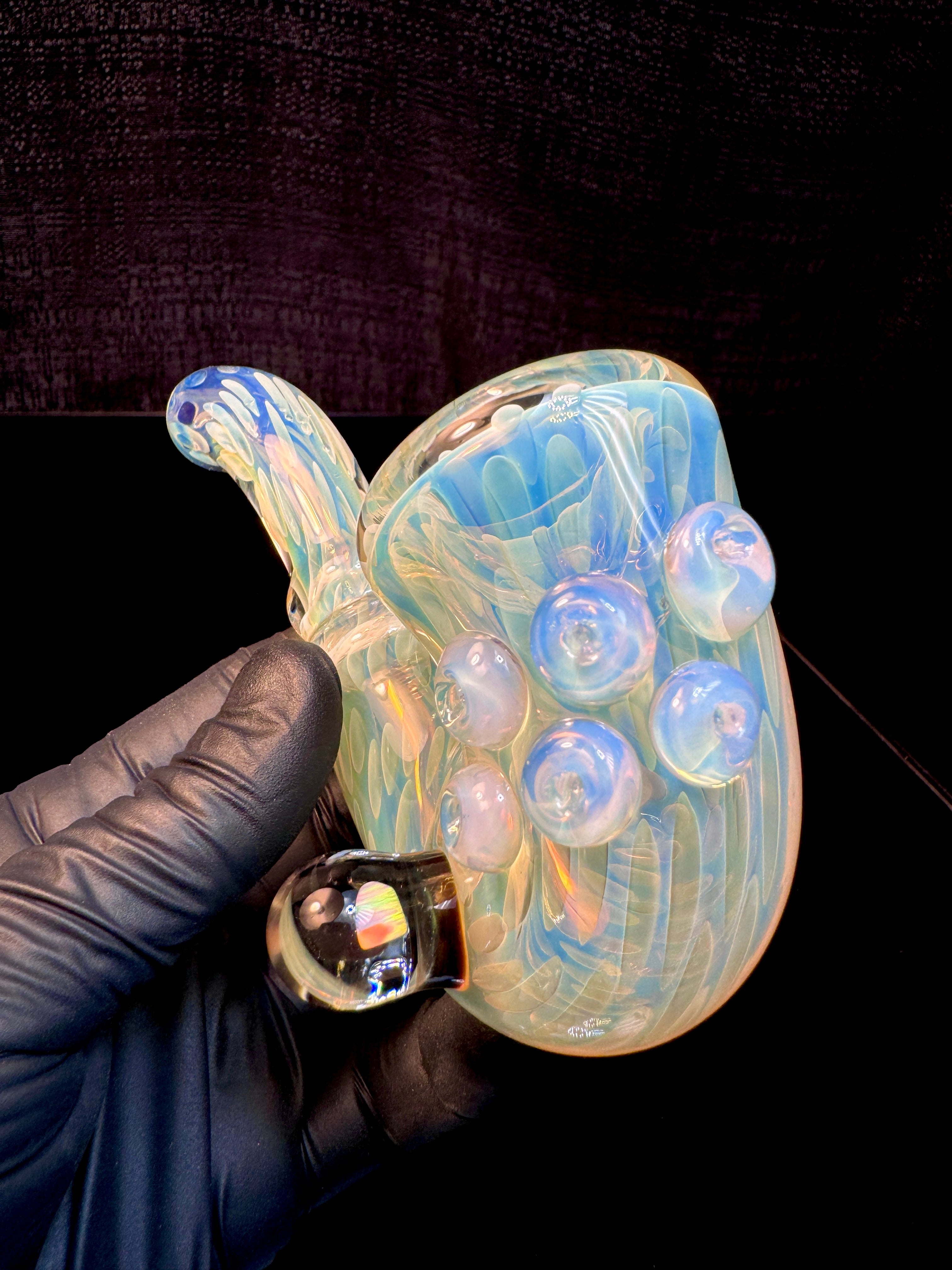 Silver fume x secret white opal lock